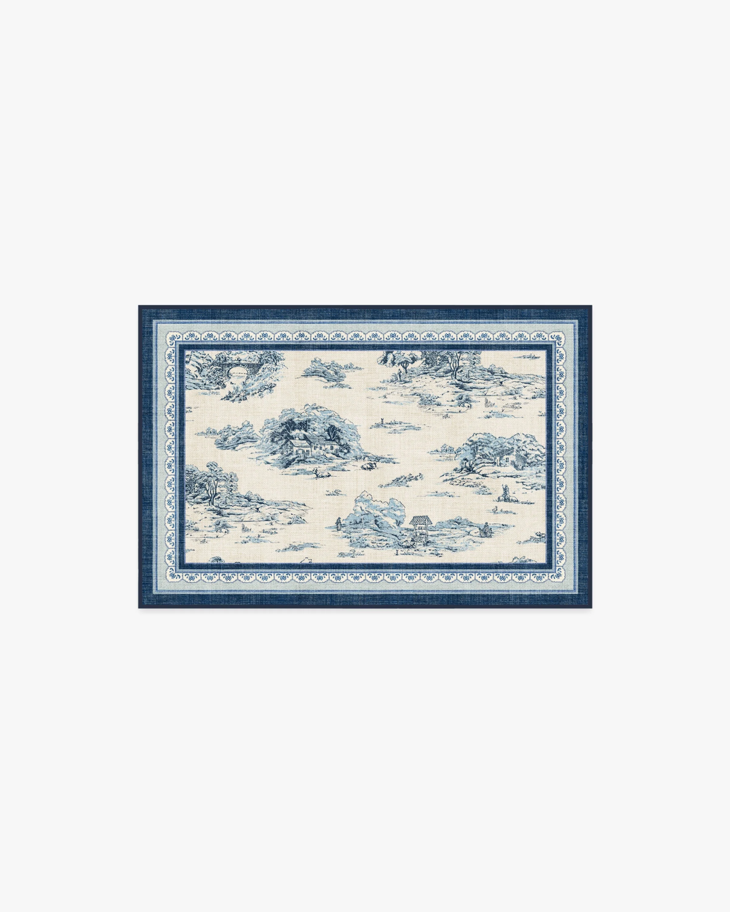 Provence Toile Delft Blue Rug - Image 2