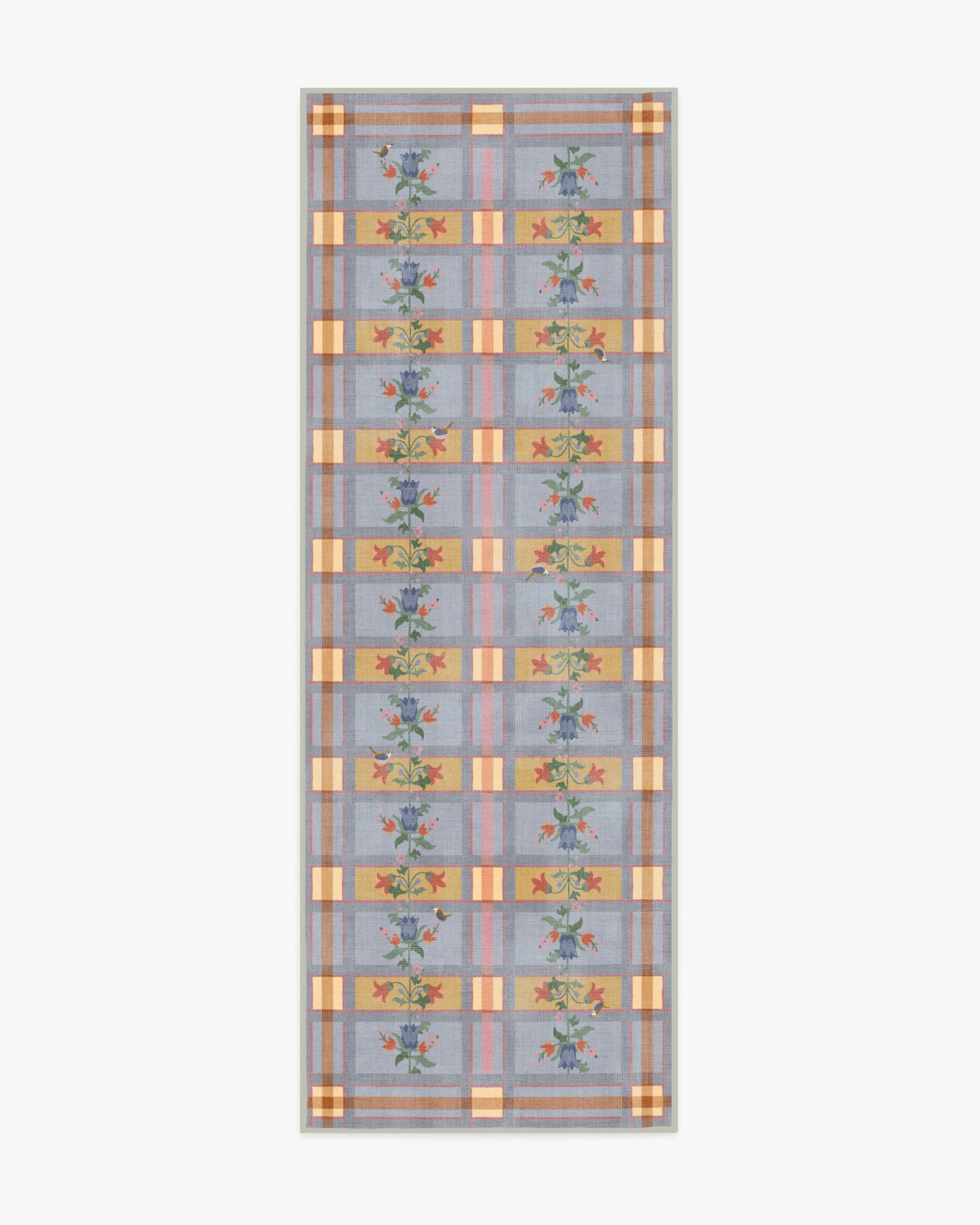 Quinnlyn Slate Blue Multicolor Flatwoven Rug - Image 3