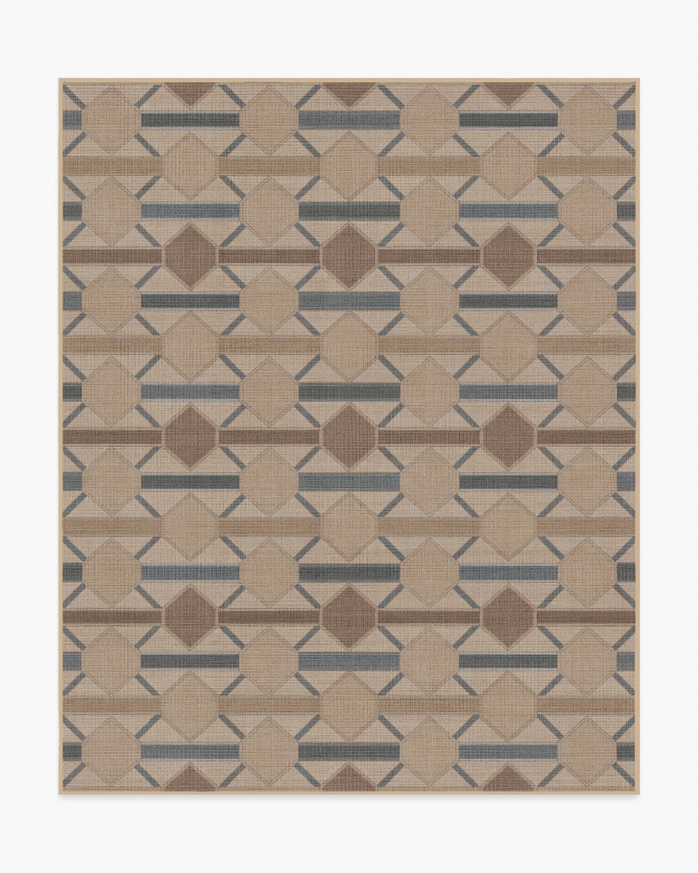 Reed Slate Blue & Natural Re-Jute Rug - Image 7