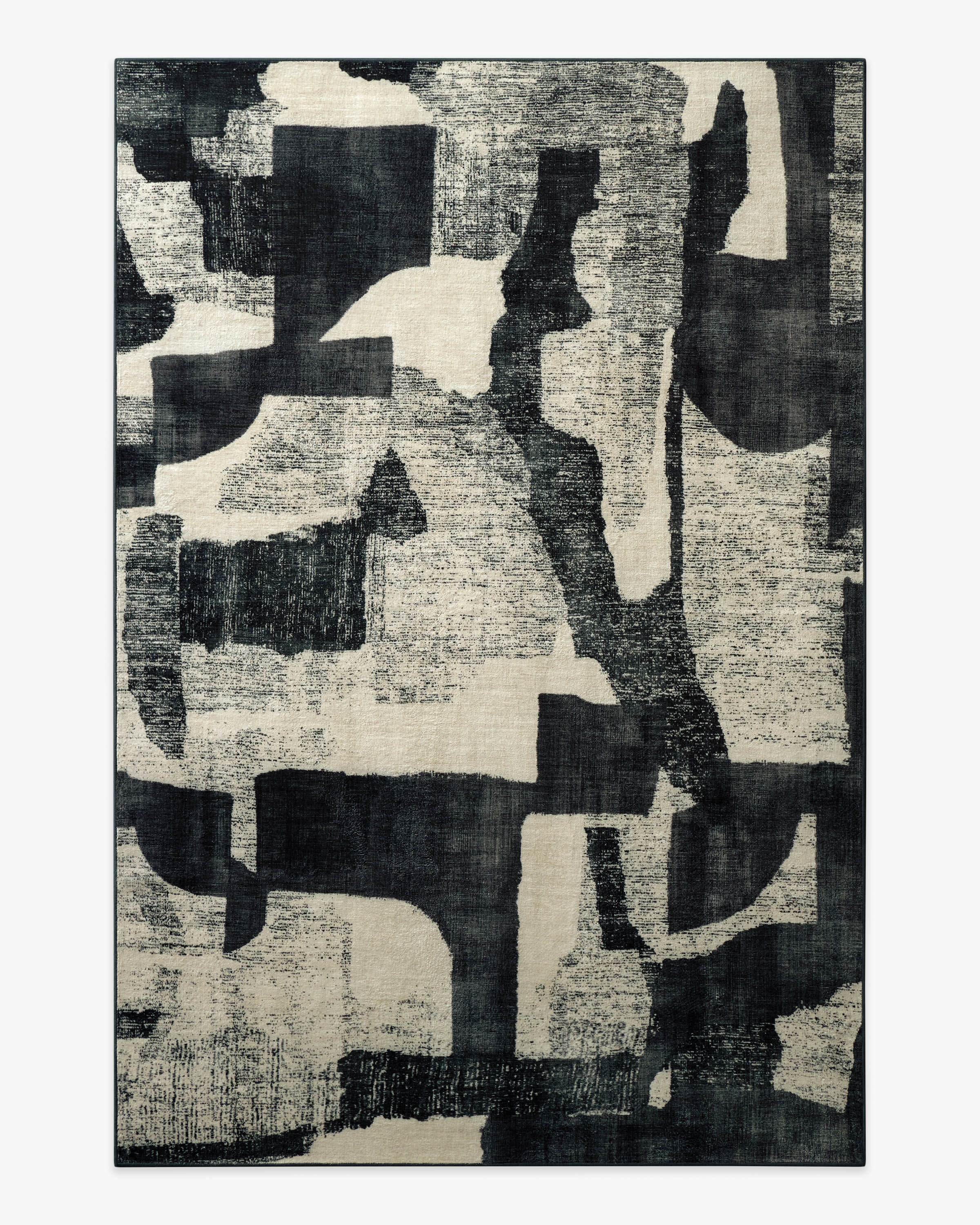 Riven Charcoal & Cream Rug - Image 4