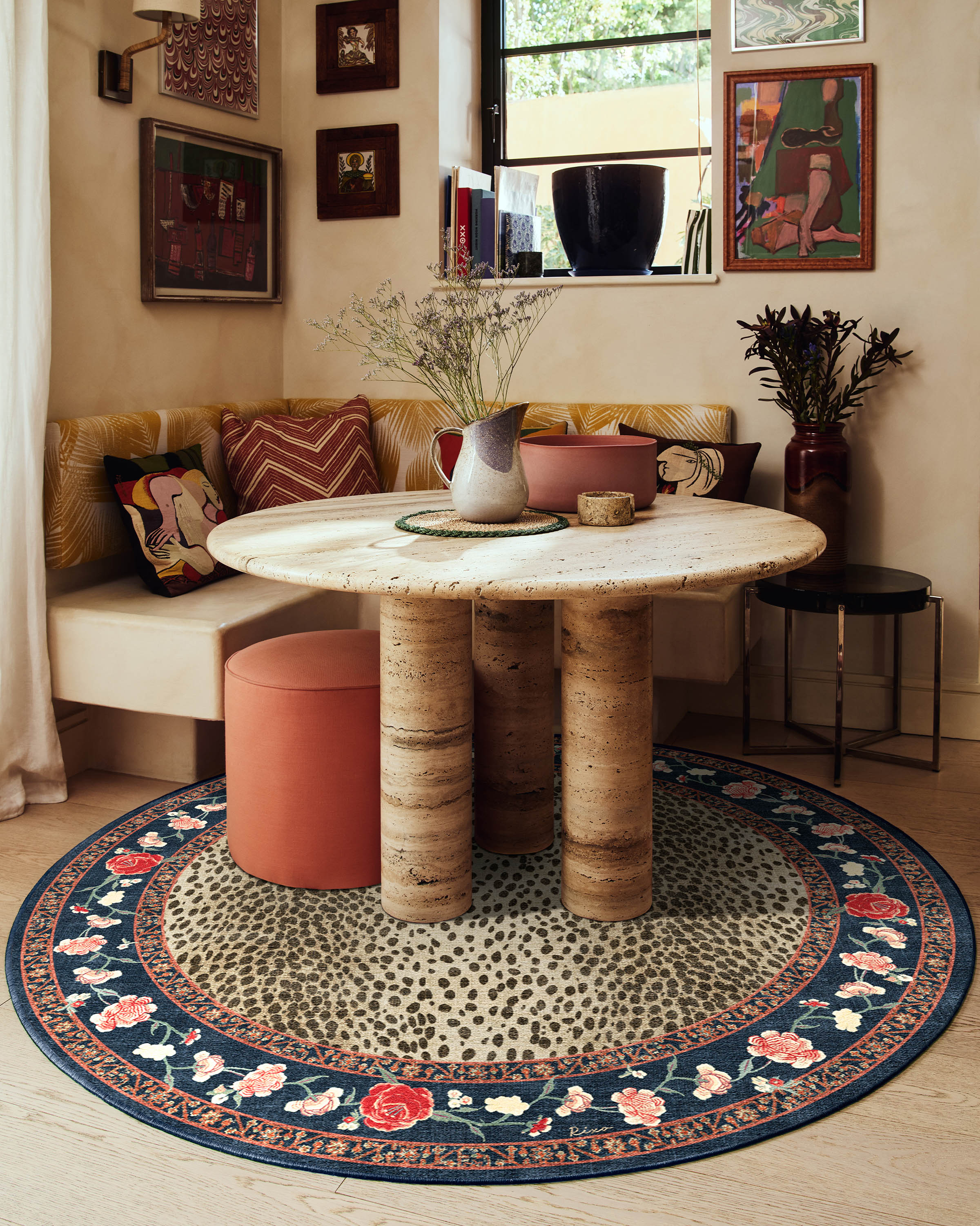 Kensington Sapphire & Brown Rug by RIXO - Image 7
