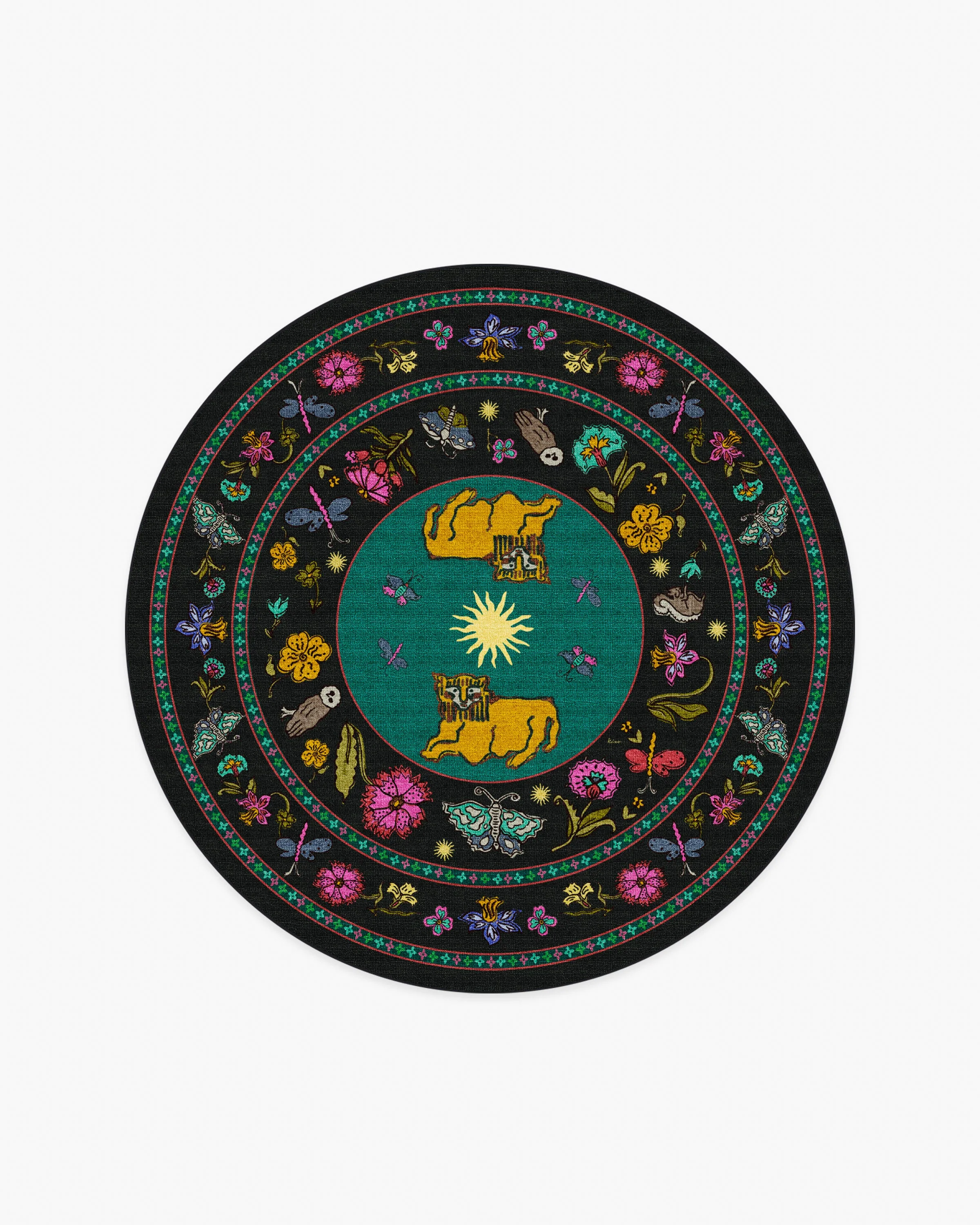 Lion’s Cub Charcoal Multicolor Flatwoven Rug by RIXO - Image 15