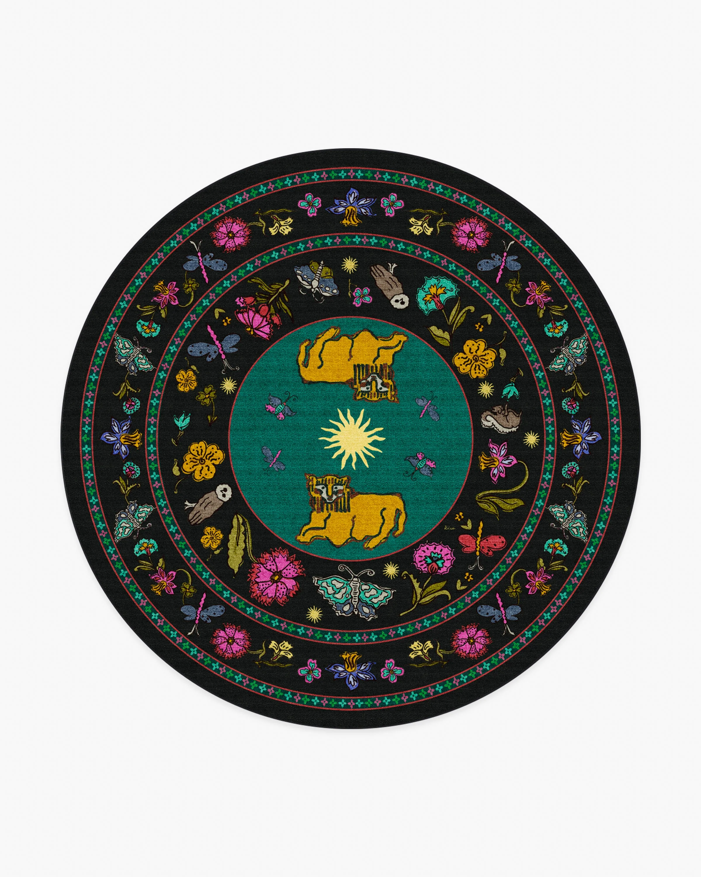 Lion’s Cub Charcoal Multicolor Rug by RIXO - Image 17