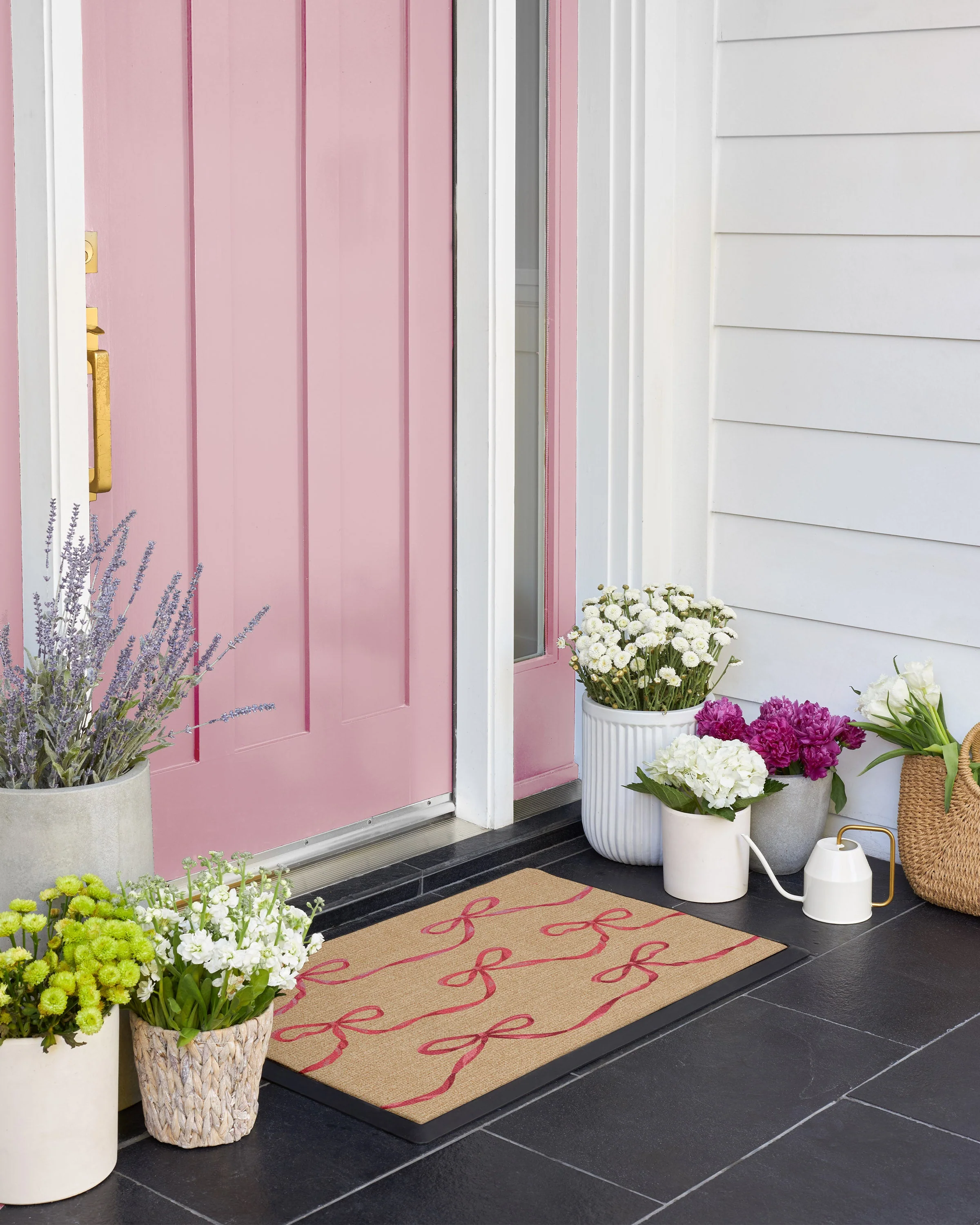 Rosette Bows Pink Doormat - Image 3