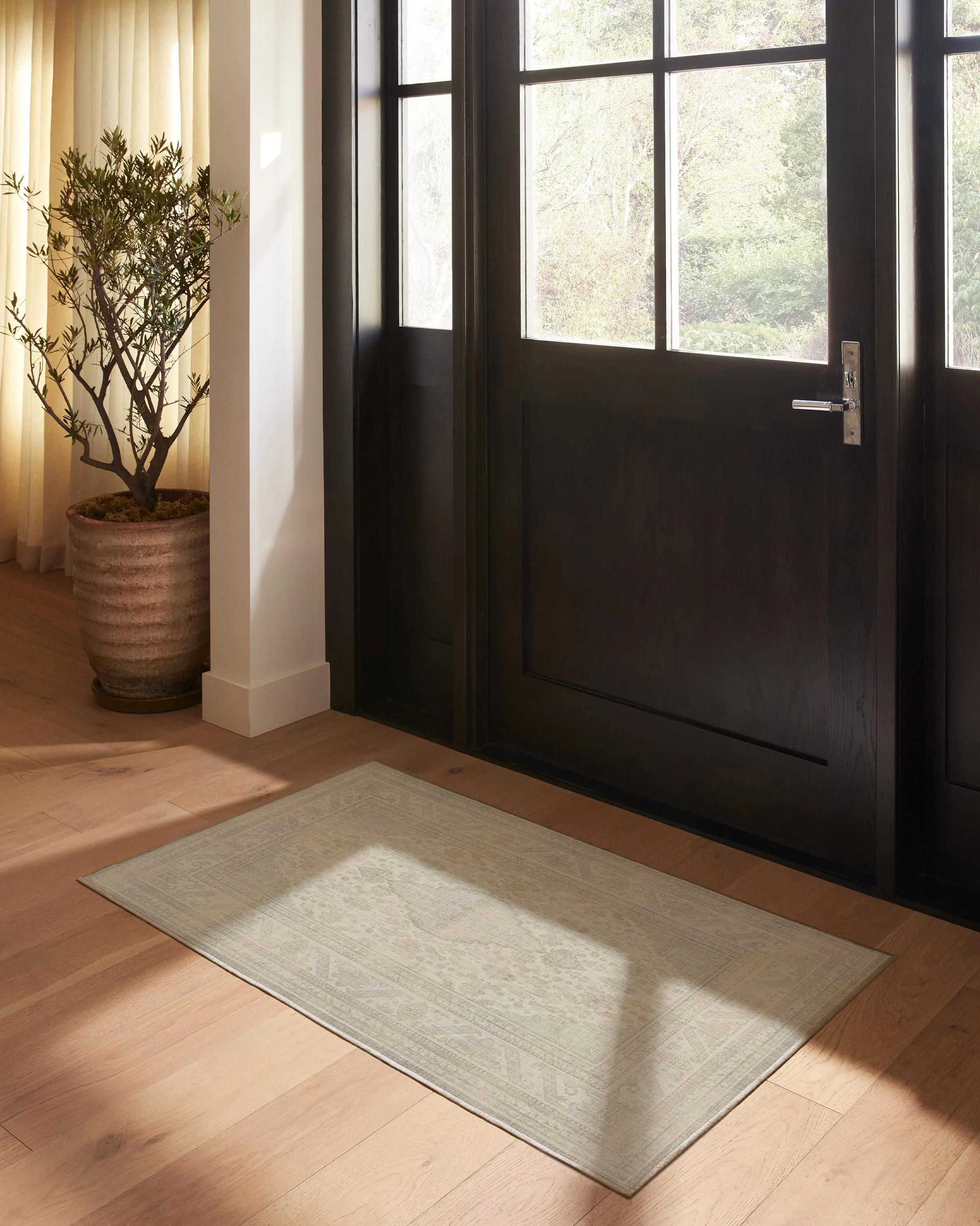 Rowan Soft Grey & Ivory Flatwoven Rug - Image 6