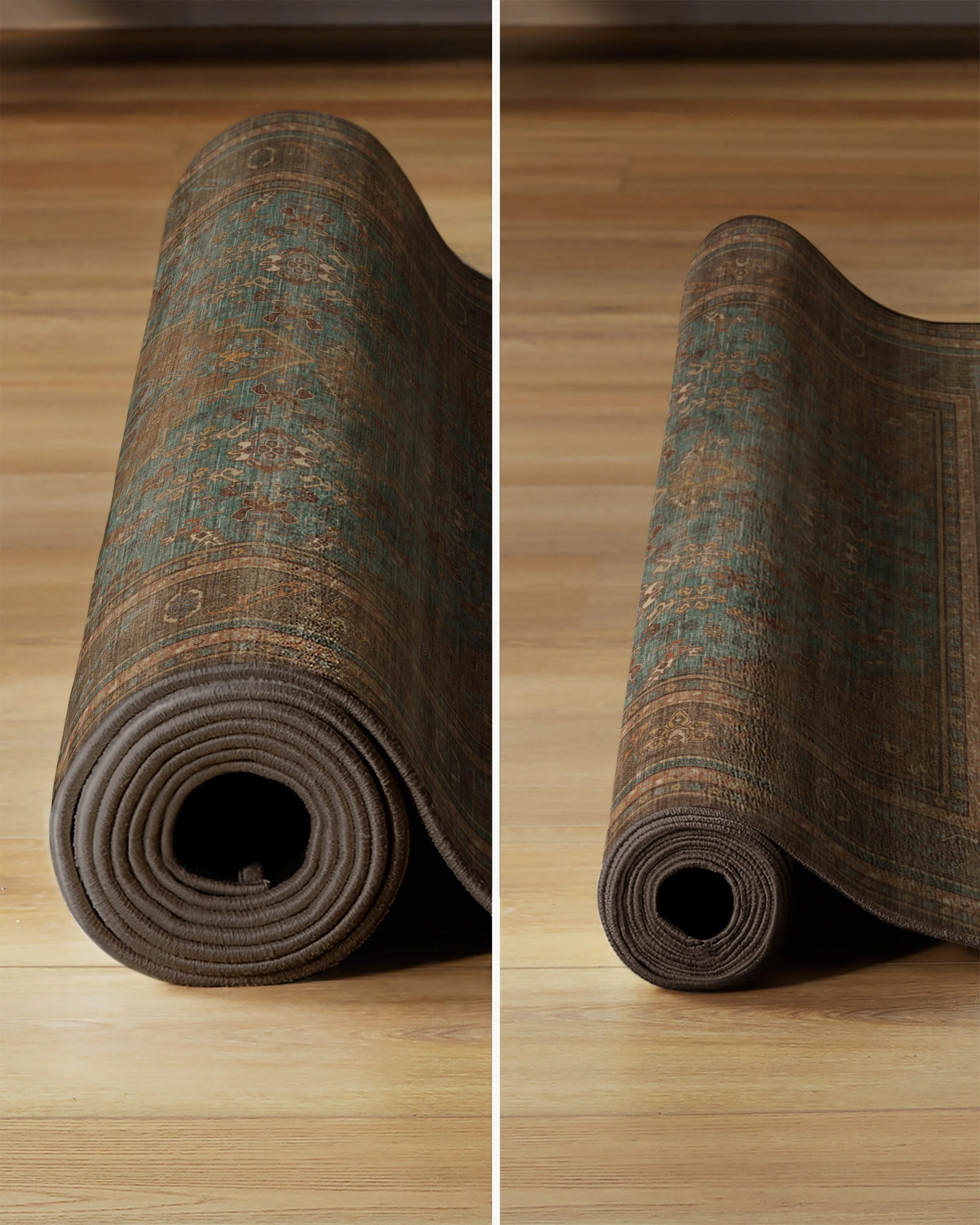 Rowan Teal Blue & Copper Rug - Image 15
