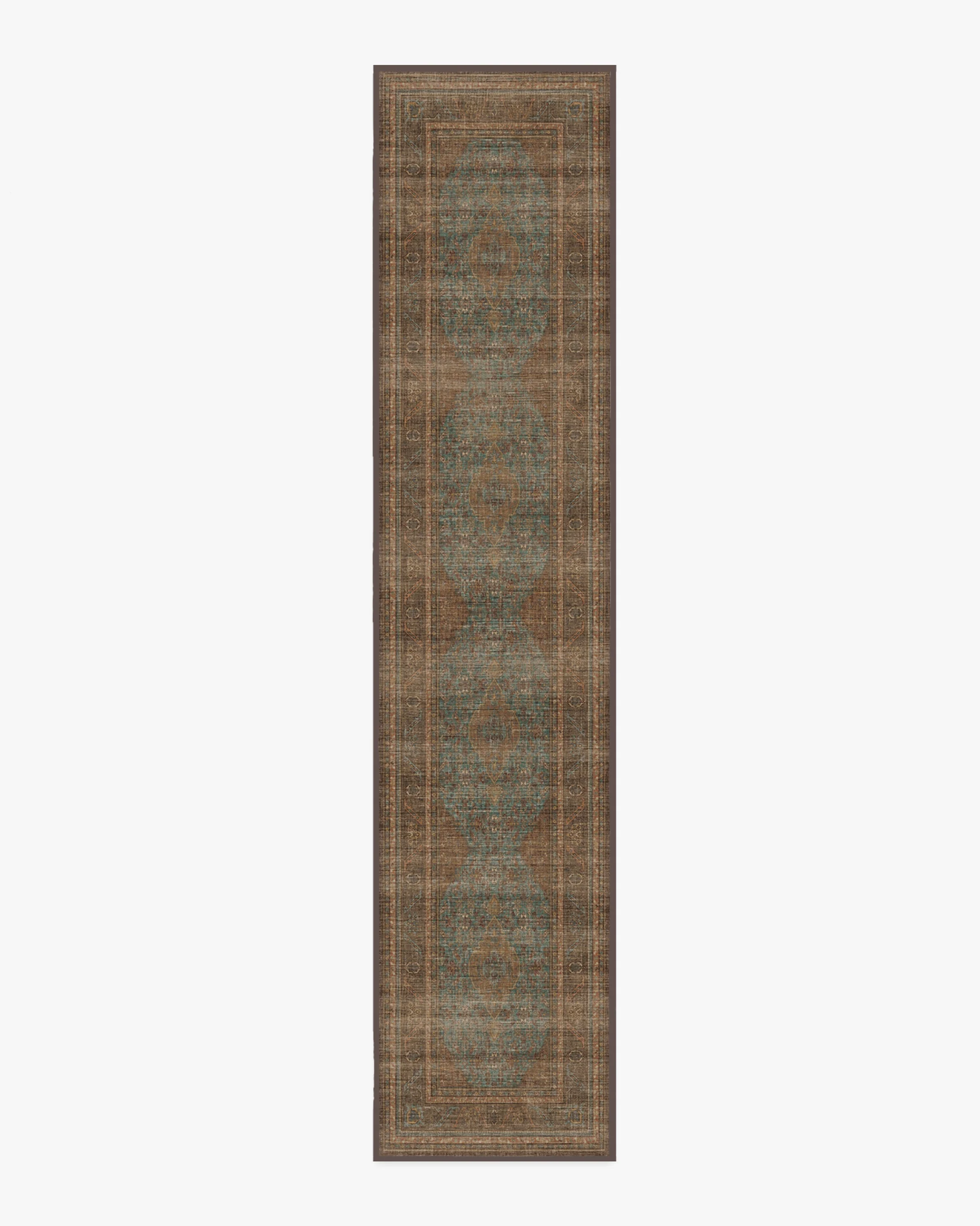 Rowan Teal Blue & Copper Rug - Image 5