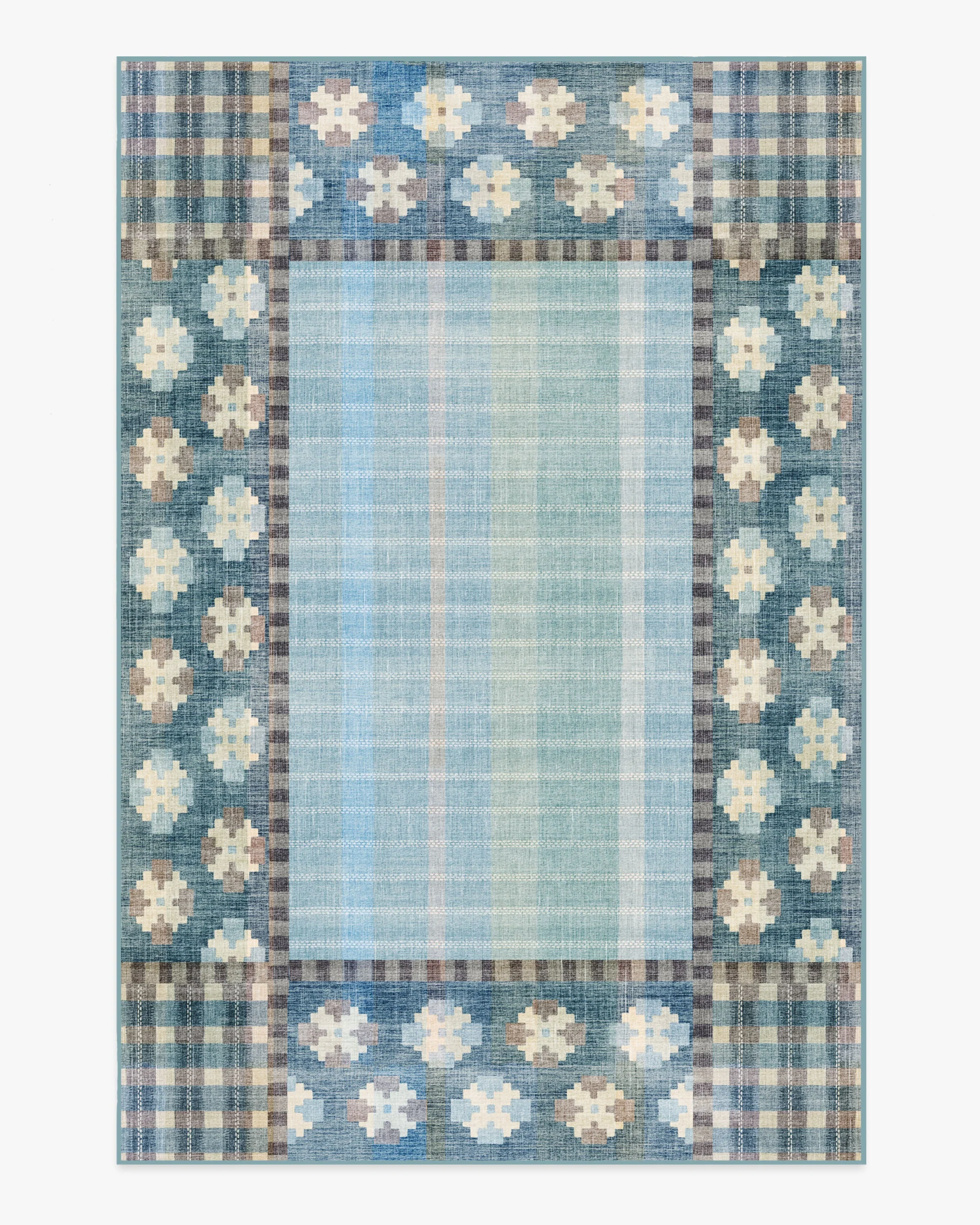 Rowley Blue Flatwoven Rug - Image 12