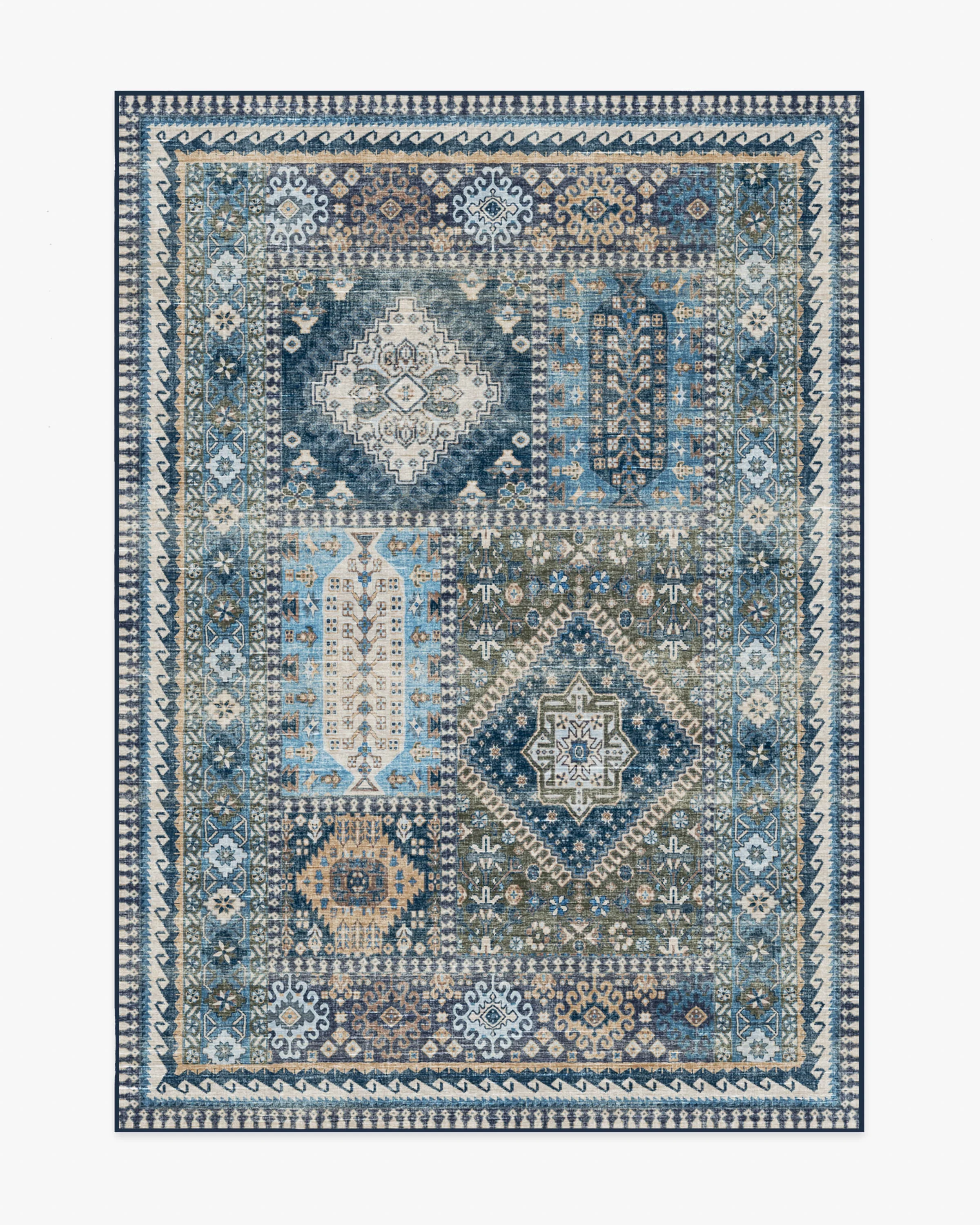Rumi Blue Flatwoven Rug