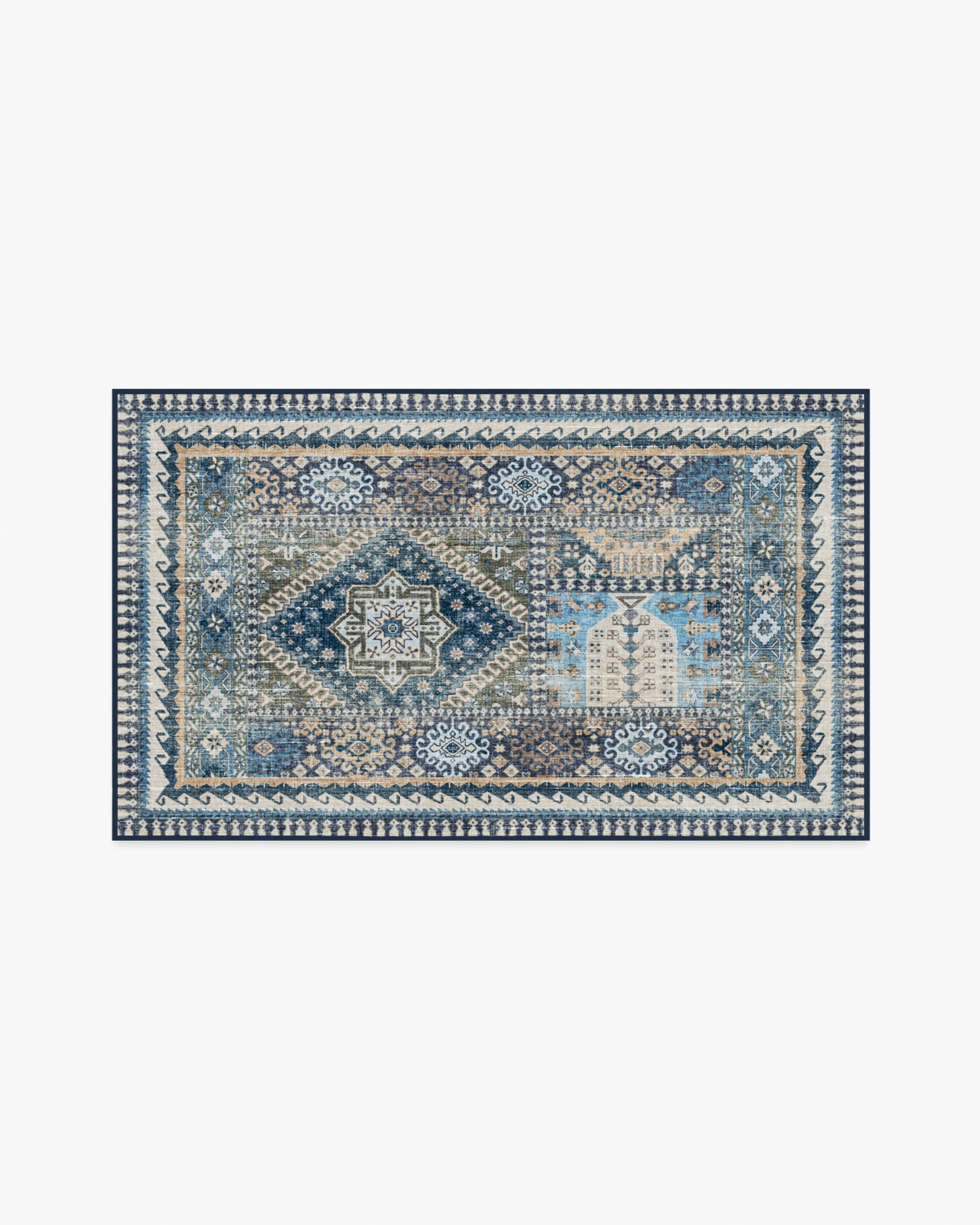 Rumi Blue Flatwoven Rug - Image 8