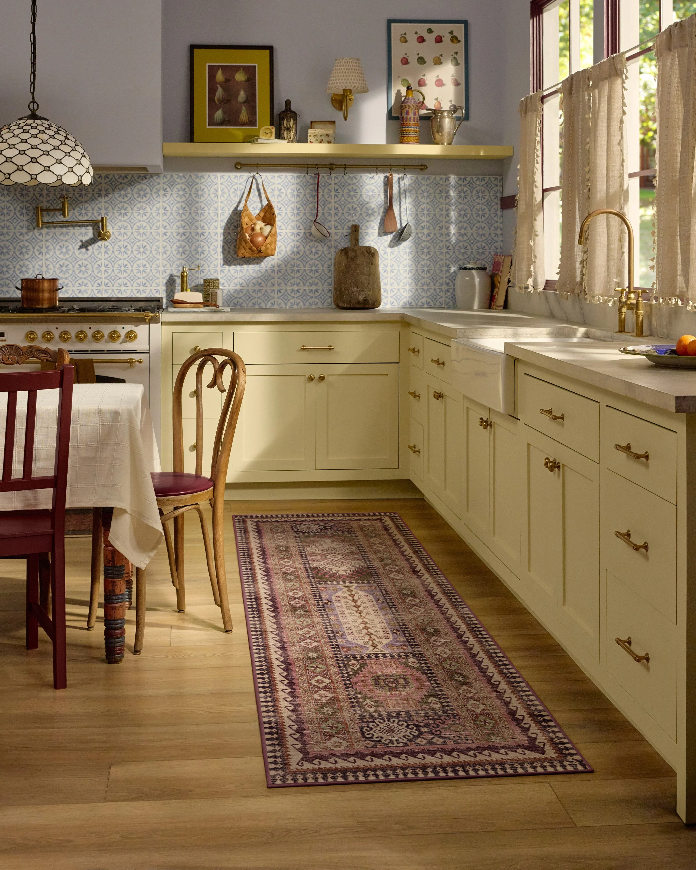 Rumi Mauve & Olive Flatwoven Rug - Image 15