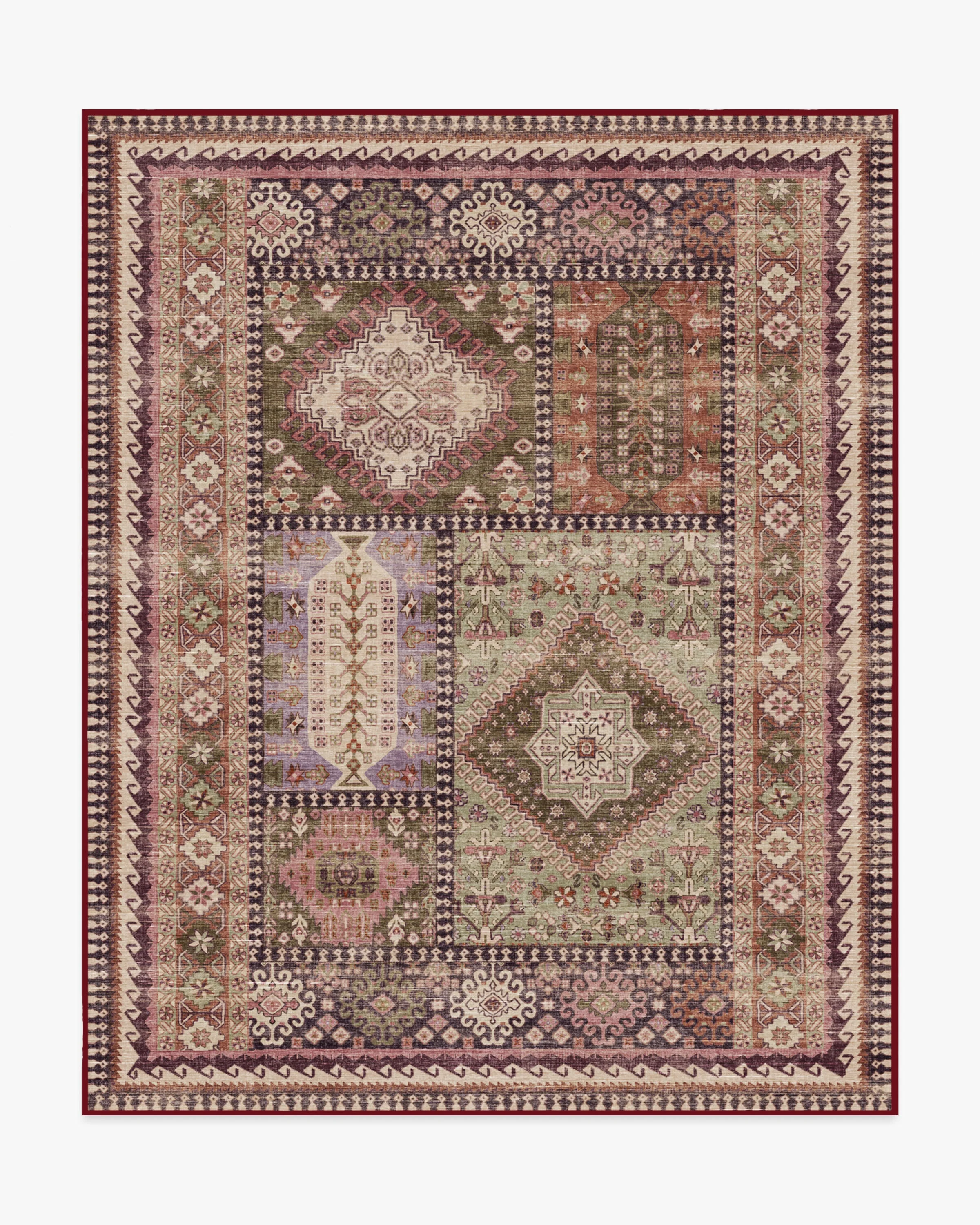 Rumi Mauve & Olive Rug - Image 6