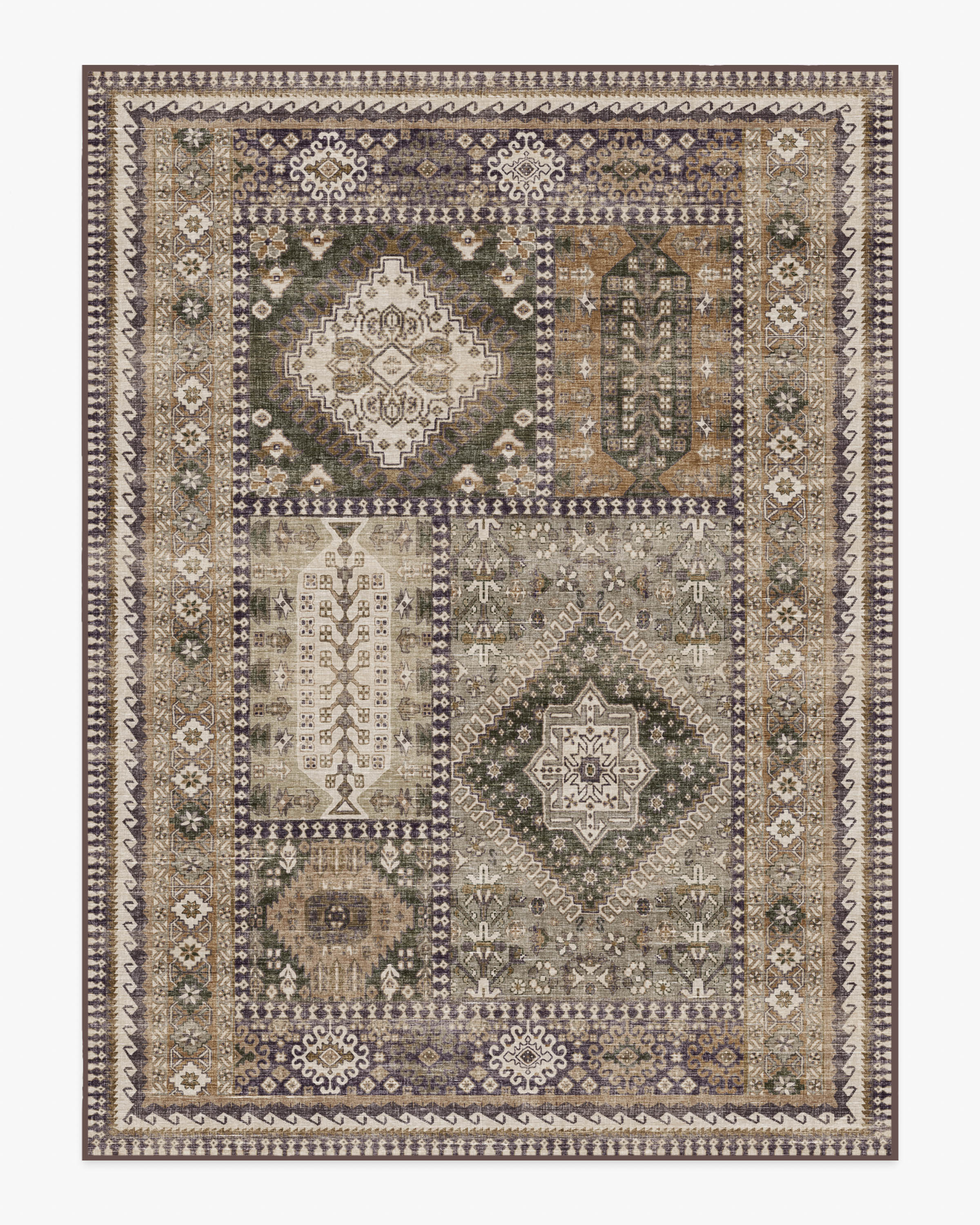 Rumi Olive & Tan Rug - Image 7