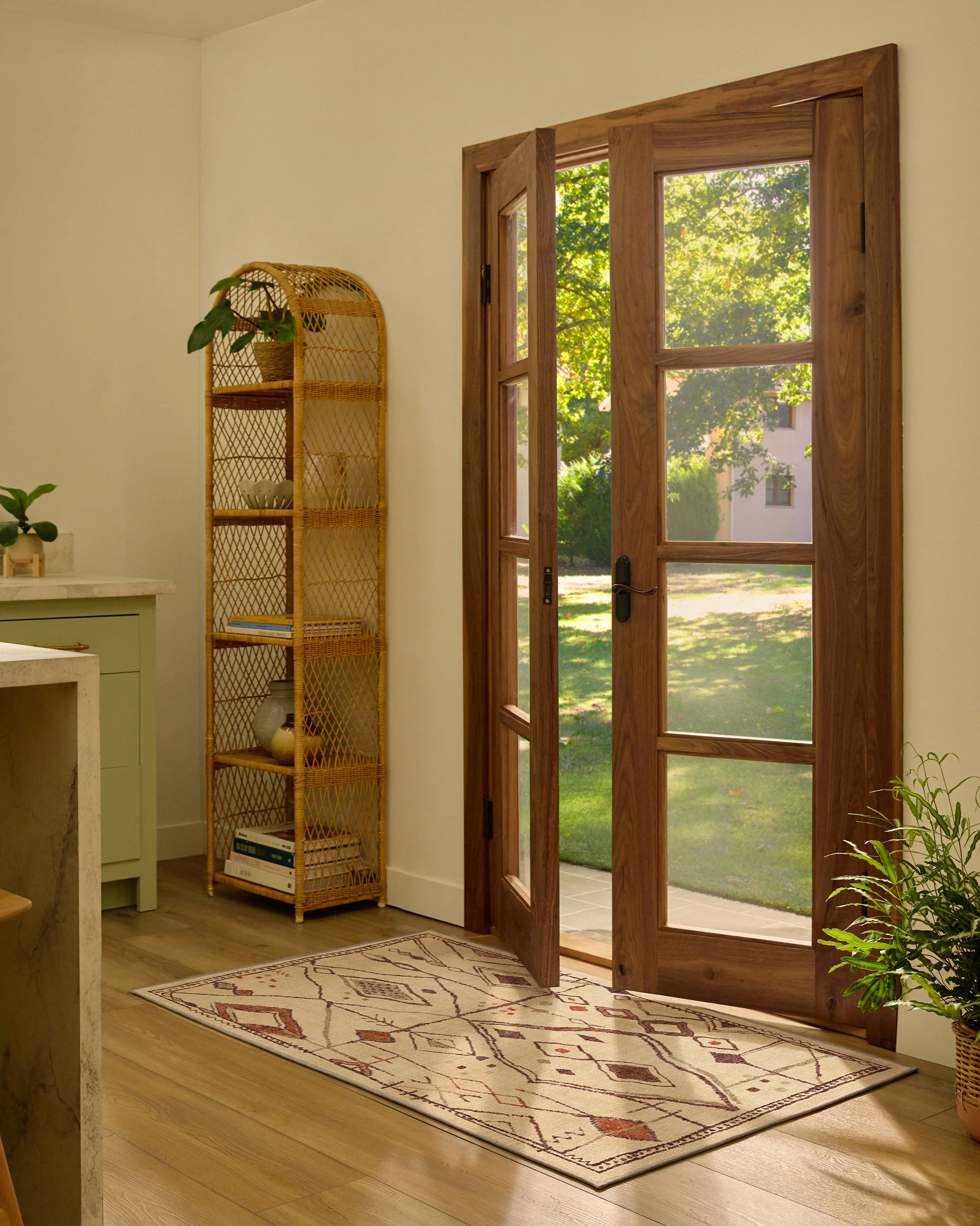 Saguaro Trail Ivory & Rust Flatwoven Rug - Image 7