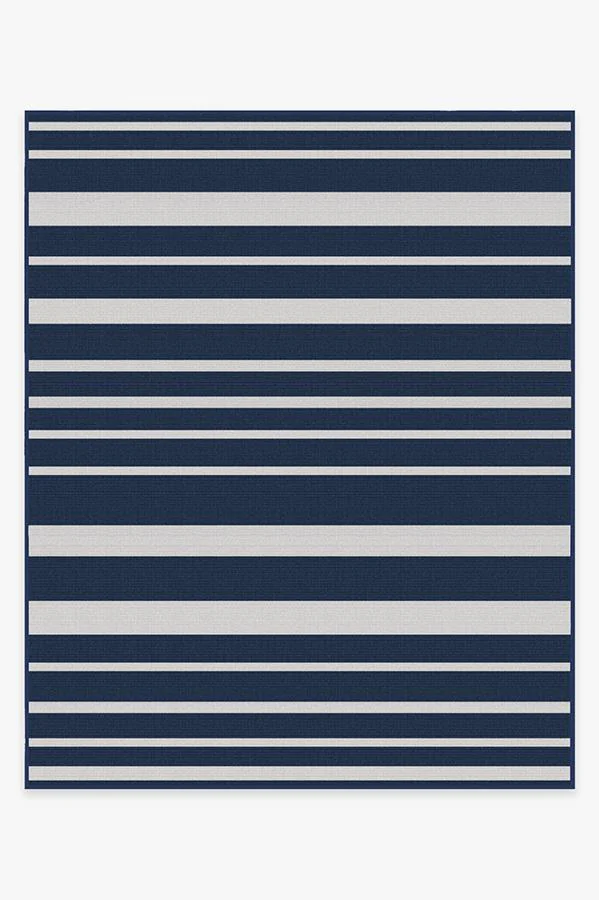 Sailmaker Stripe Blue Outdoor Rug - Image 11