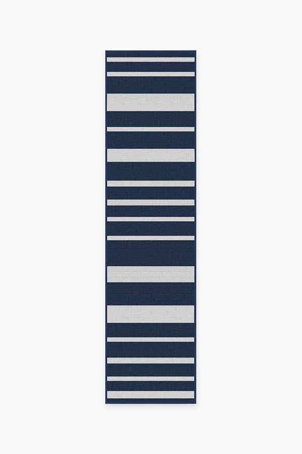 Sailmaker Stripe Blue Outdoor Rug - Image 8