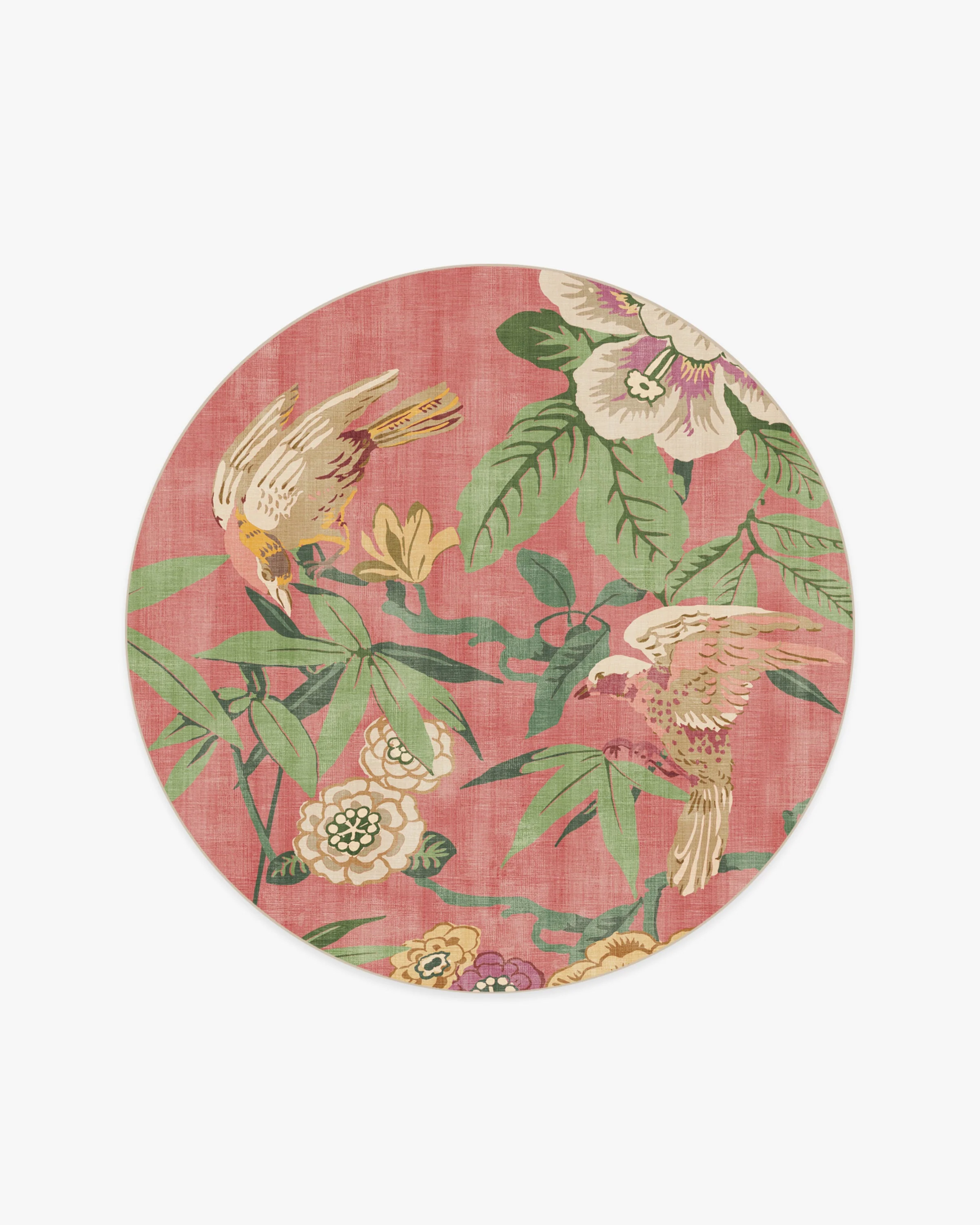 Bamboo & Bird Blossom Pink Flatwoven Rug by Sanderson - Image 19