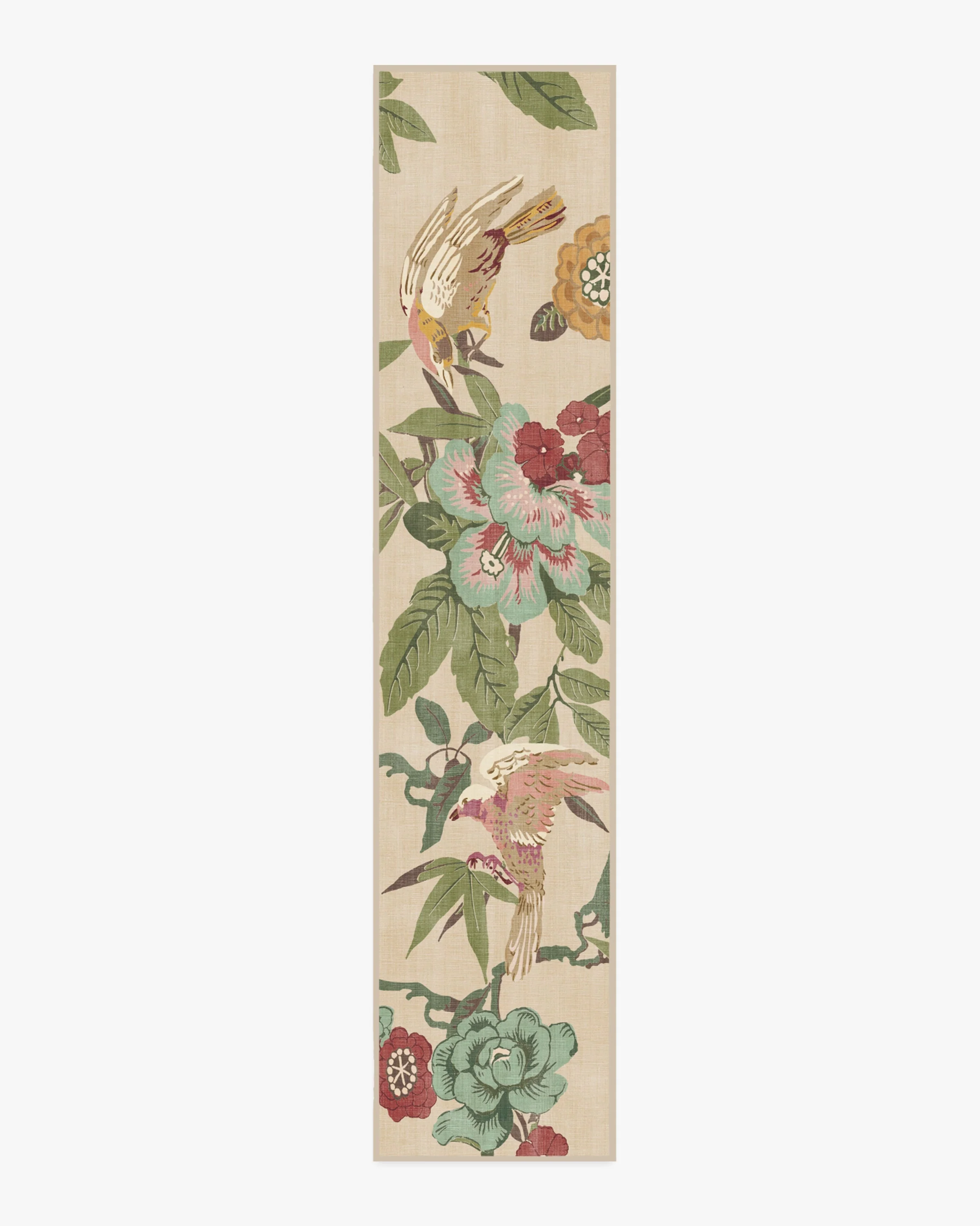 Bamboo & Bird Blush & Jade Rug by Sanderson - Image 5