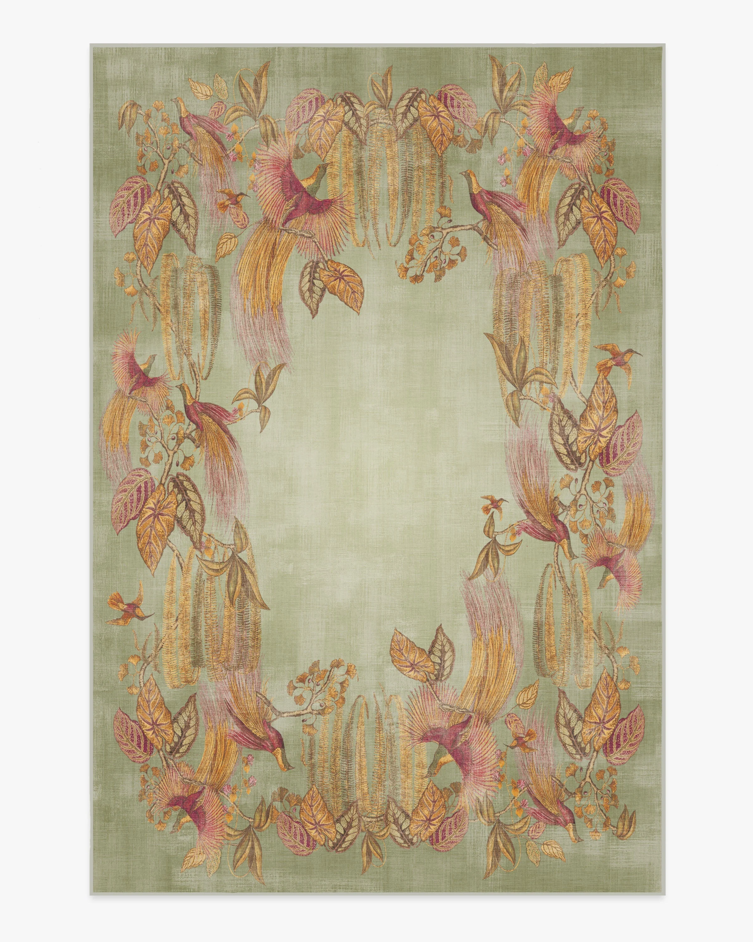 Bird of Paradise Silver Fern Rug by Sanderson - Image 8