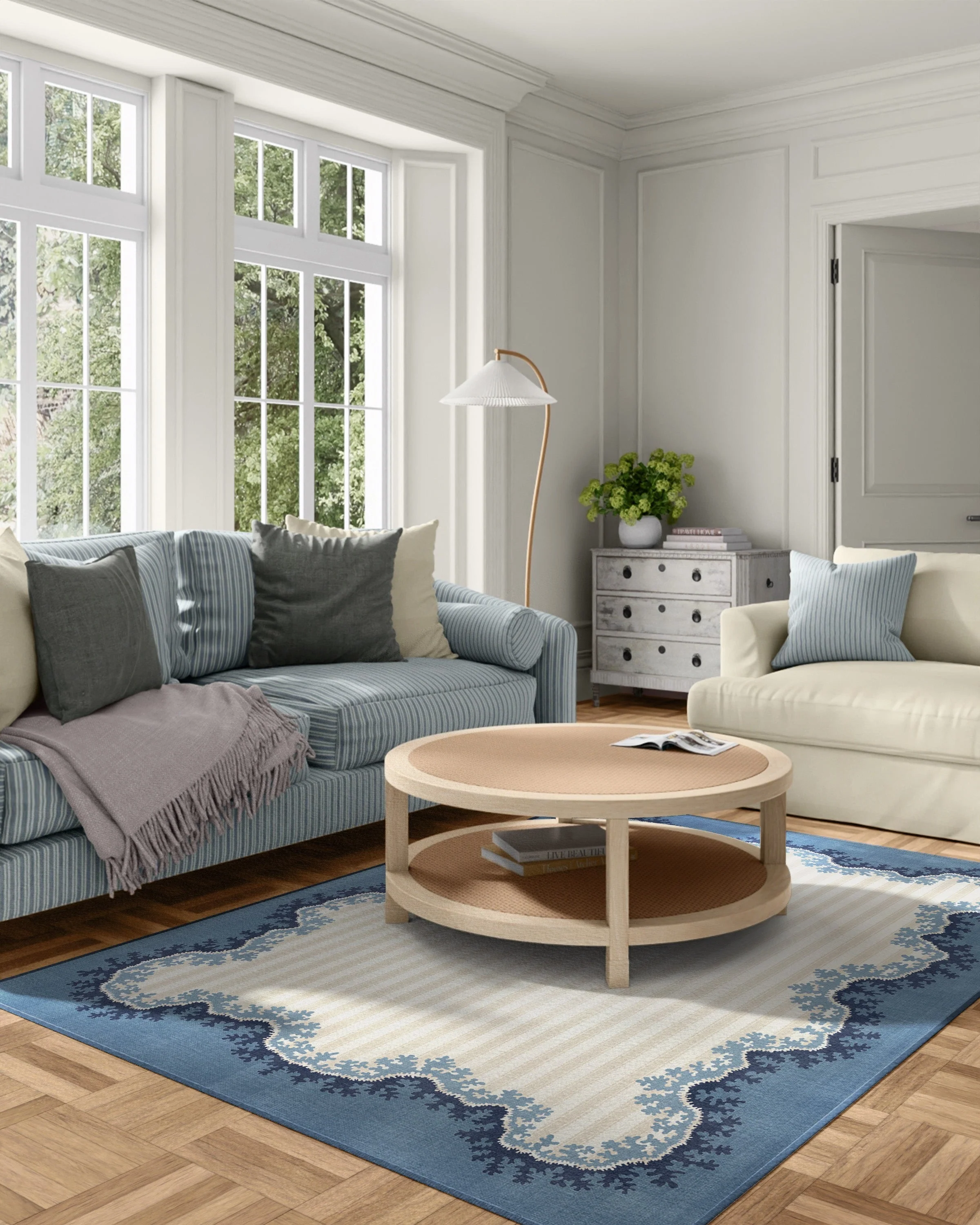 Oxbow Indigo Rug by Sanderson - Image 16