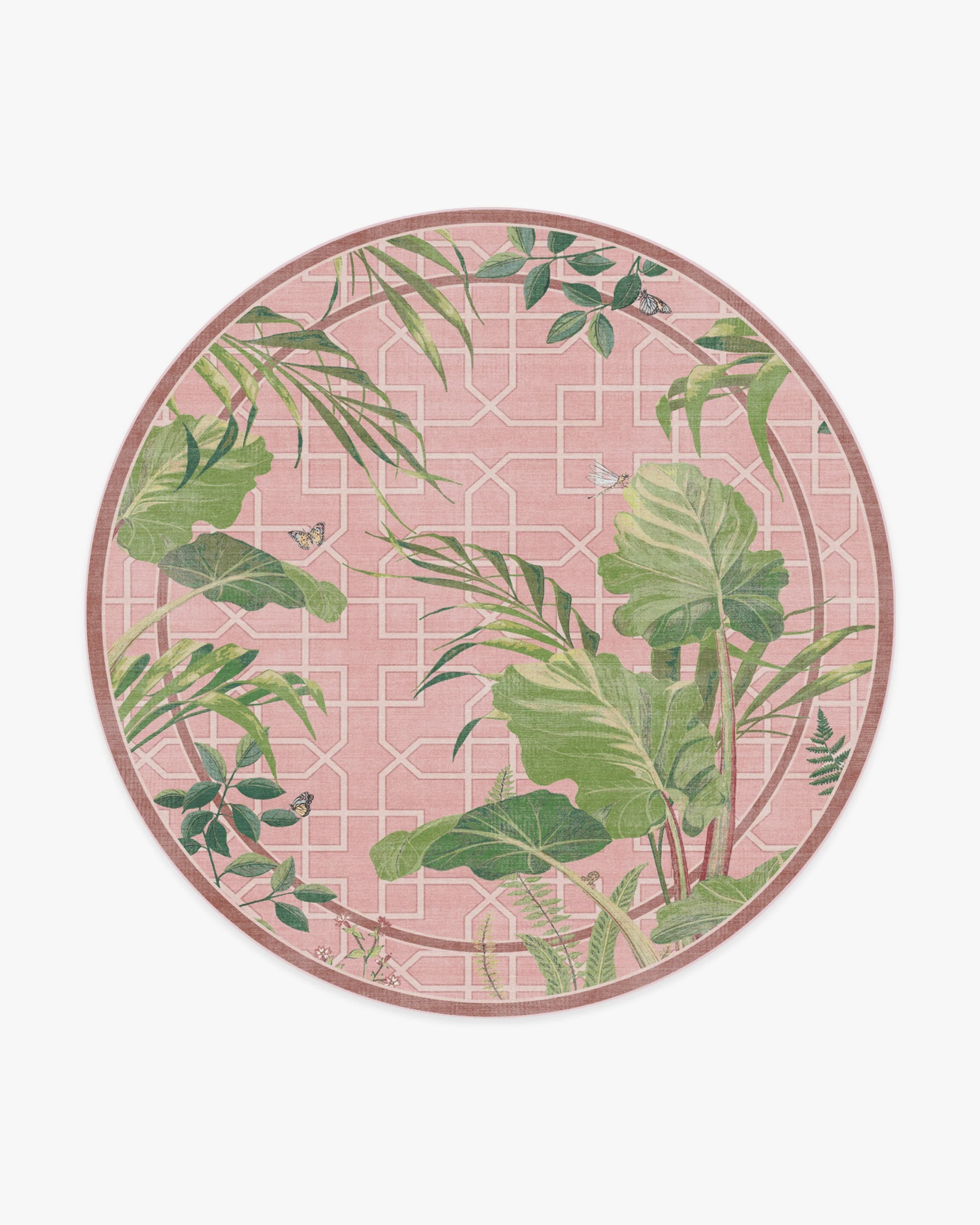 Palm House Rose Rug by Sanderson - Image 14