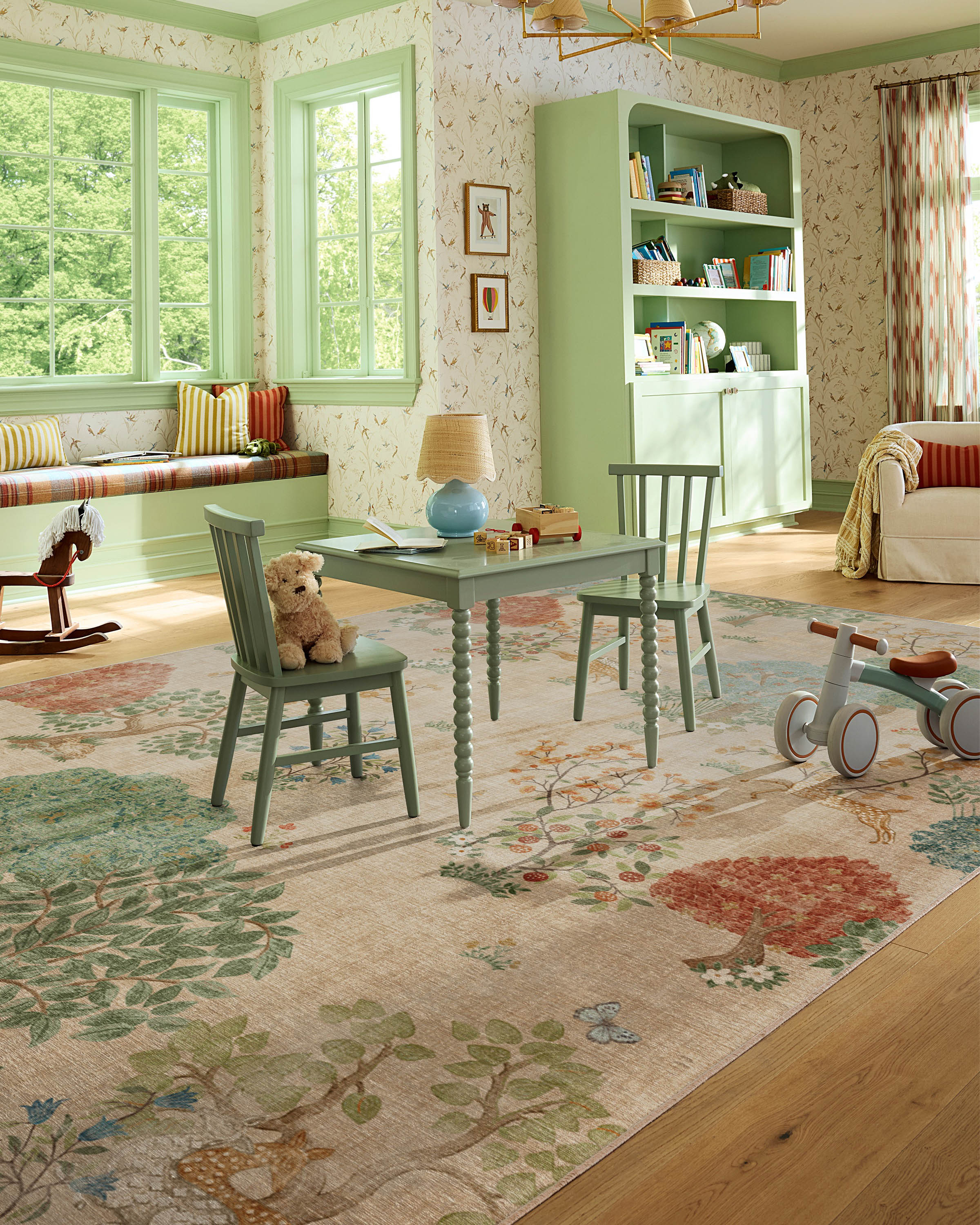 Pamir Garden Fern Flatwoven Rug by Sanderson - Image 8