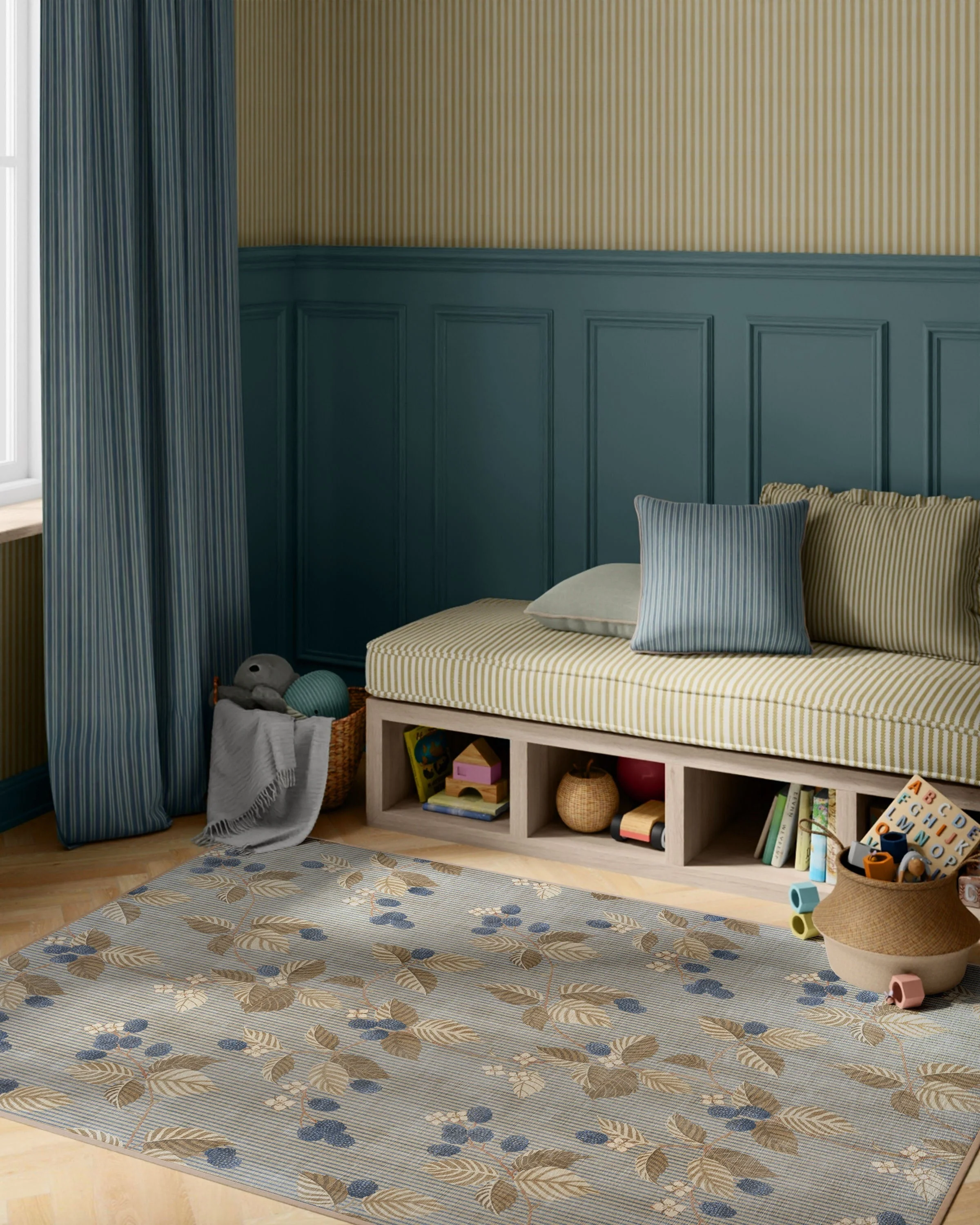Rubus Azure & Fawn Rug by Sanderson - Image 16
