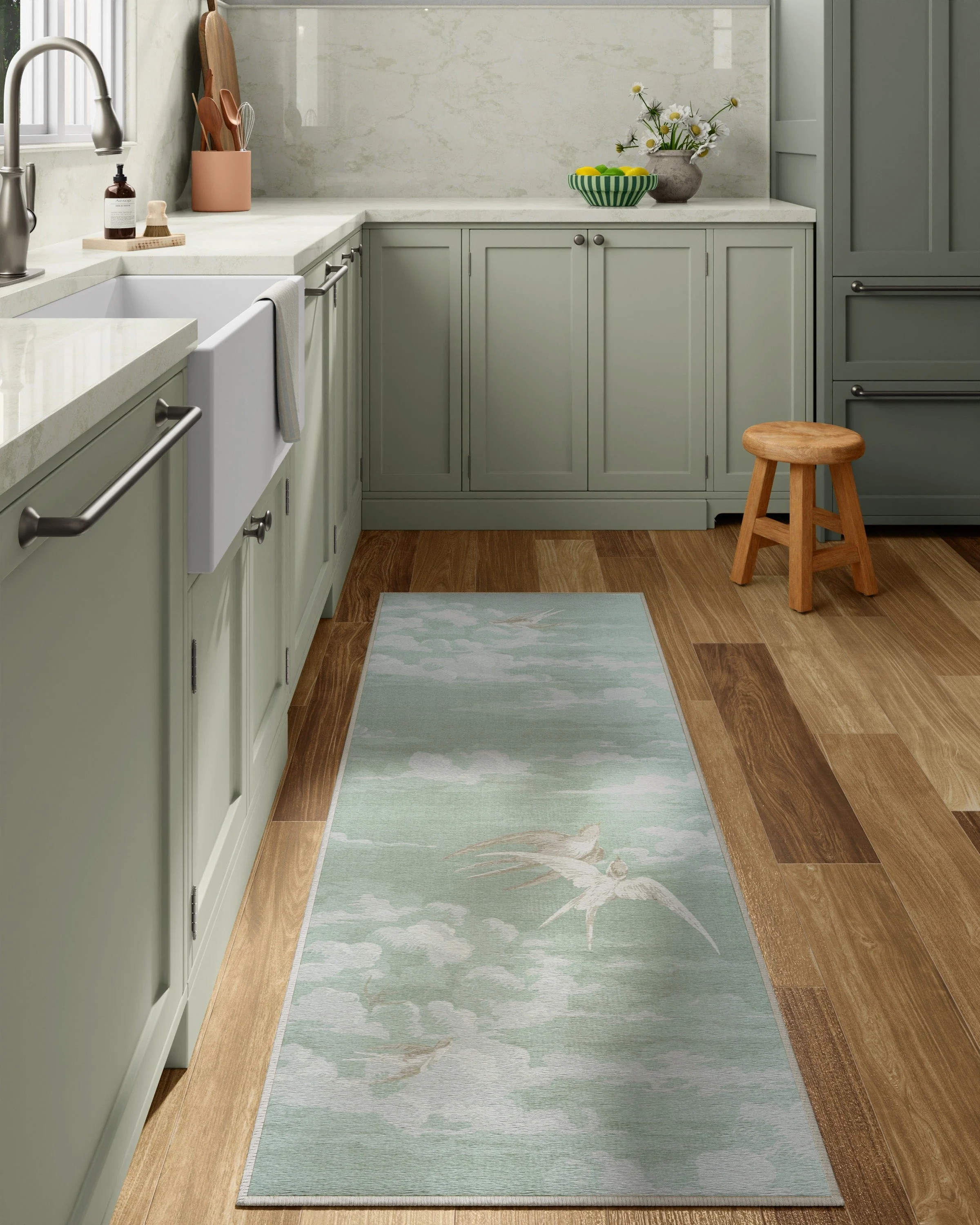 Silvi Clouds Seaspray Rug by Sanderson - Image 17
