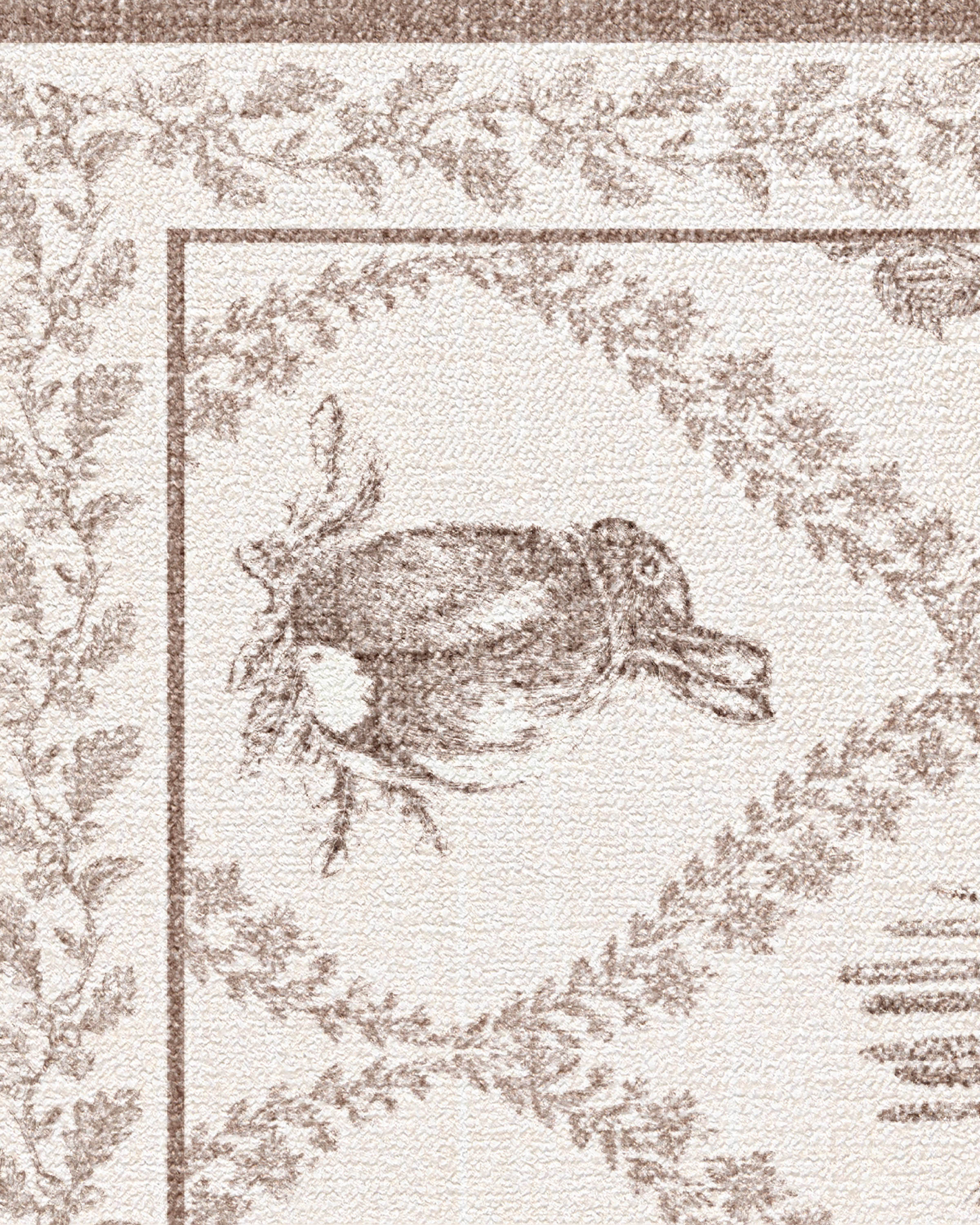 Squirrel & Hedgehog Fawn Rug by Sanderson - Image 12