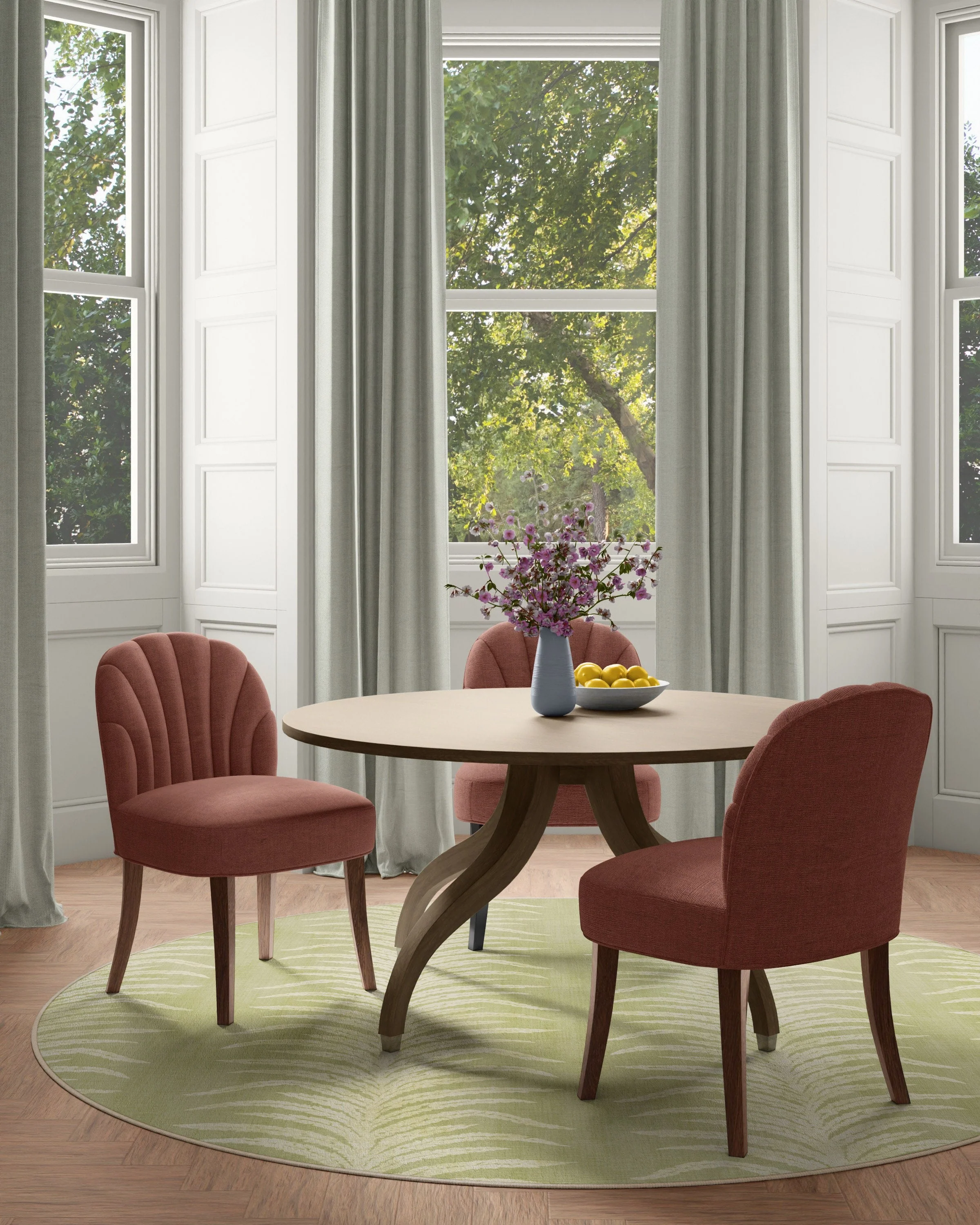 Tree Fern Matcha Green Flatwoven Rug by Sanderson - Image 7