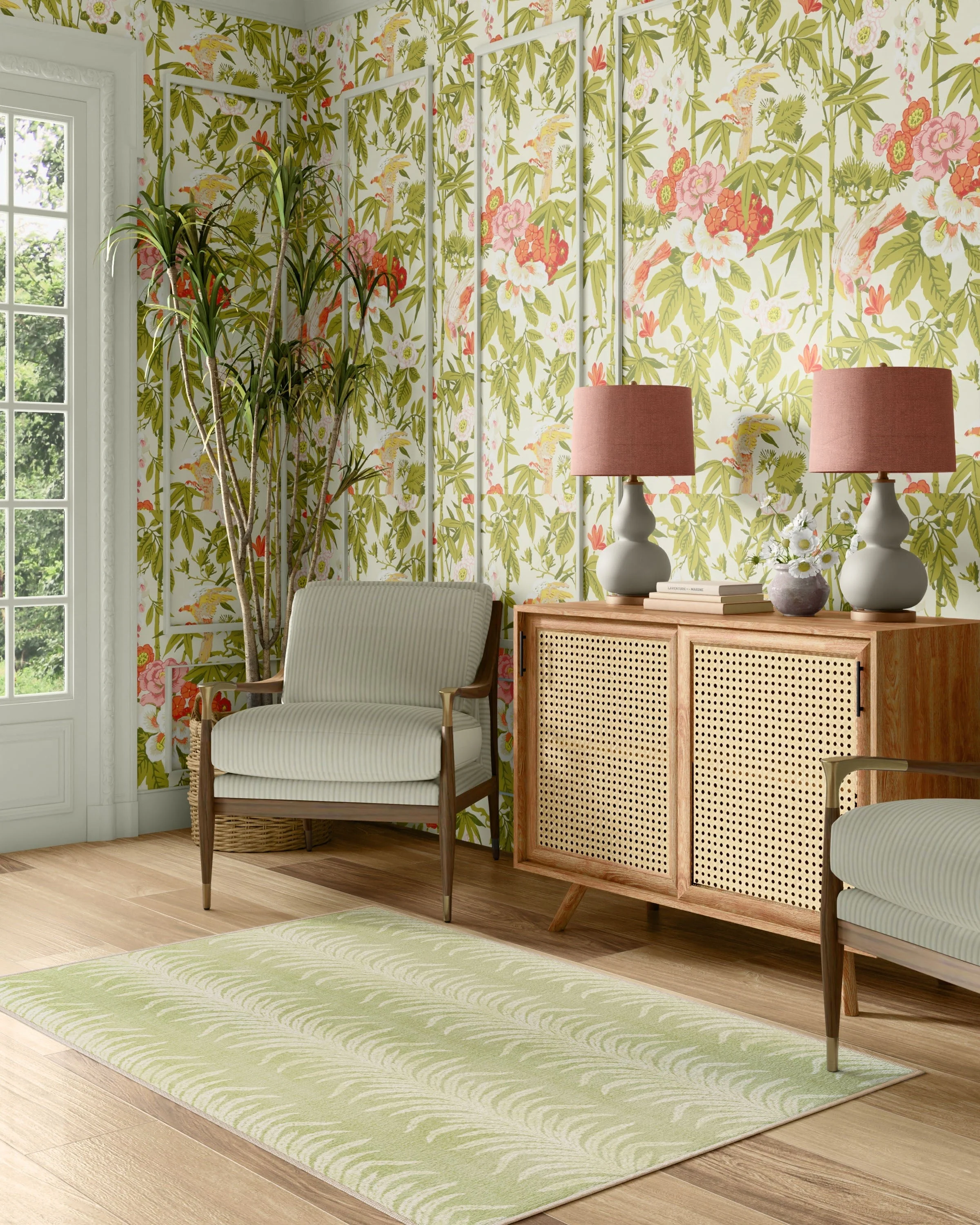 Tree Fern Matcha Green Rug by Sanderson - Image 19