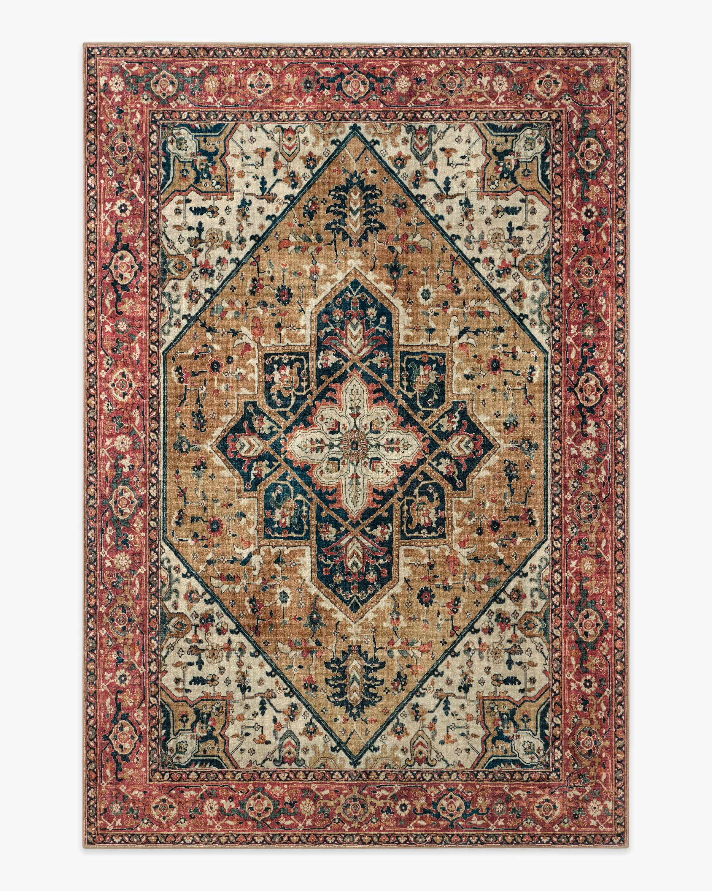 Santiago Camel & Scarlet Rug - Image 4