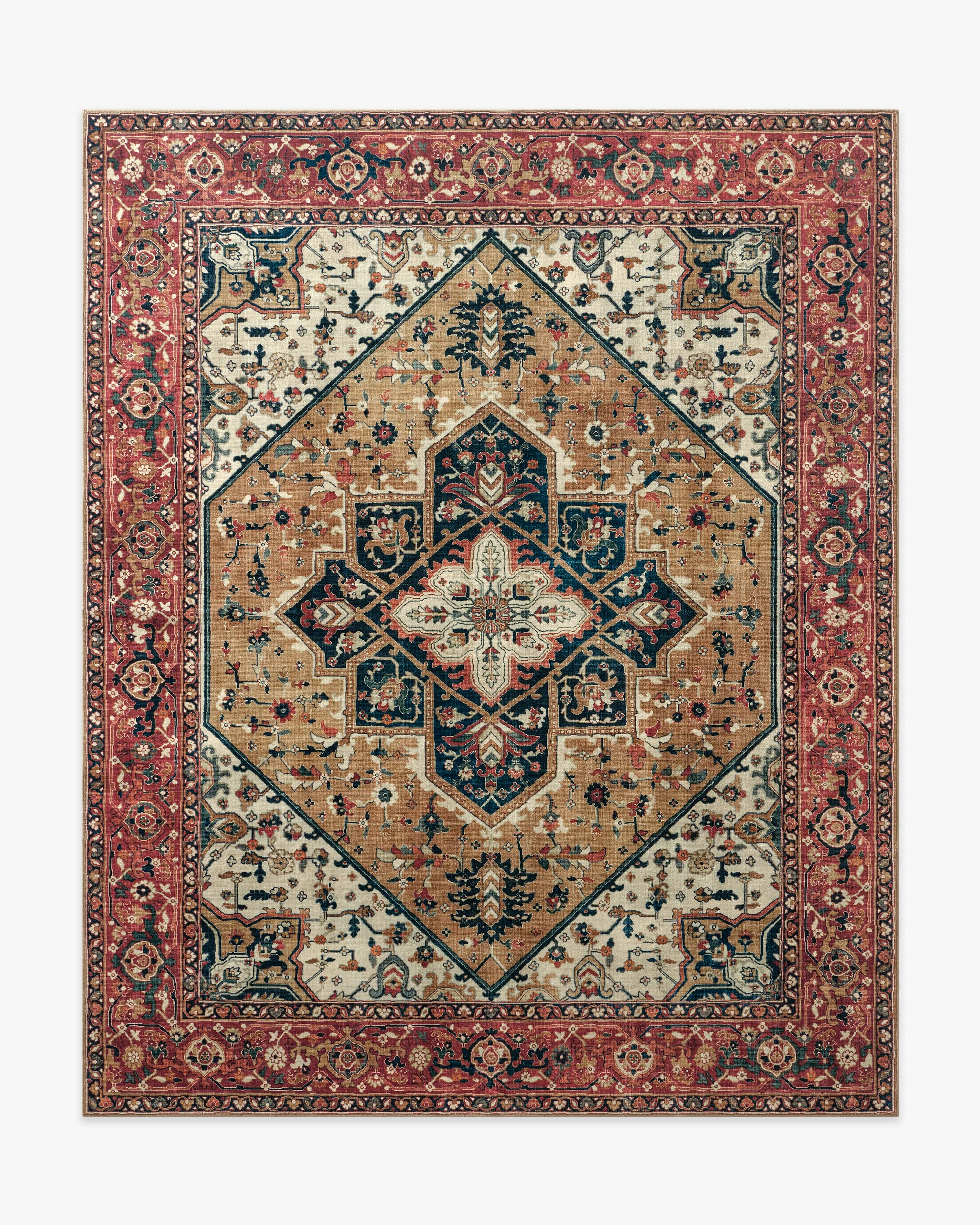 Santiago Camel & Scarlet Rug - Image 5