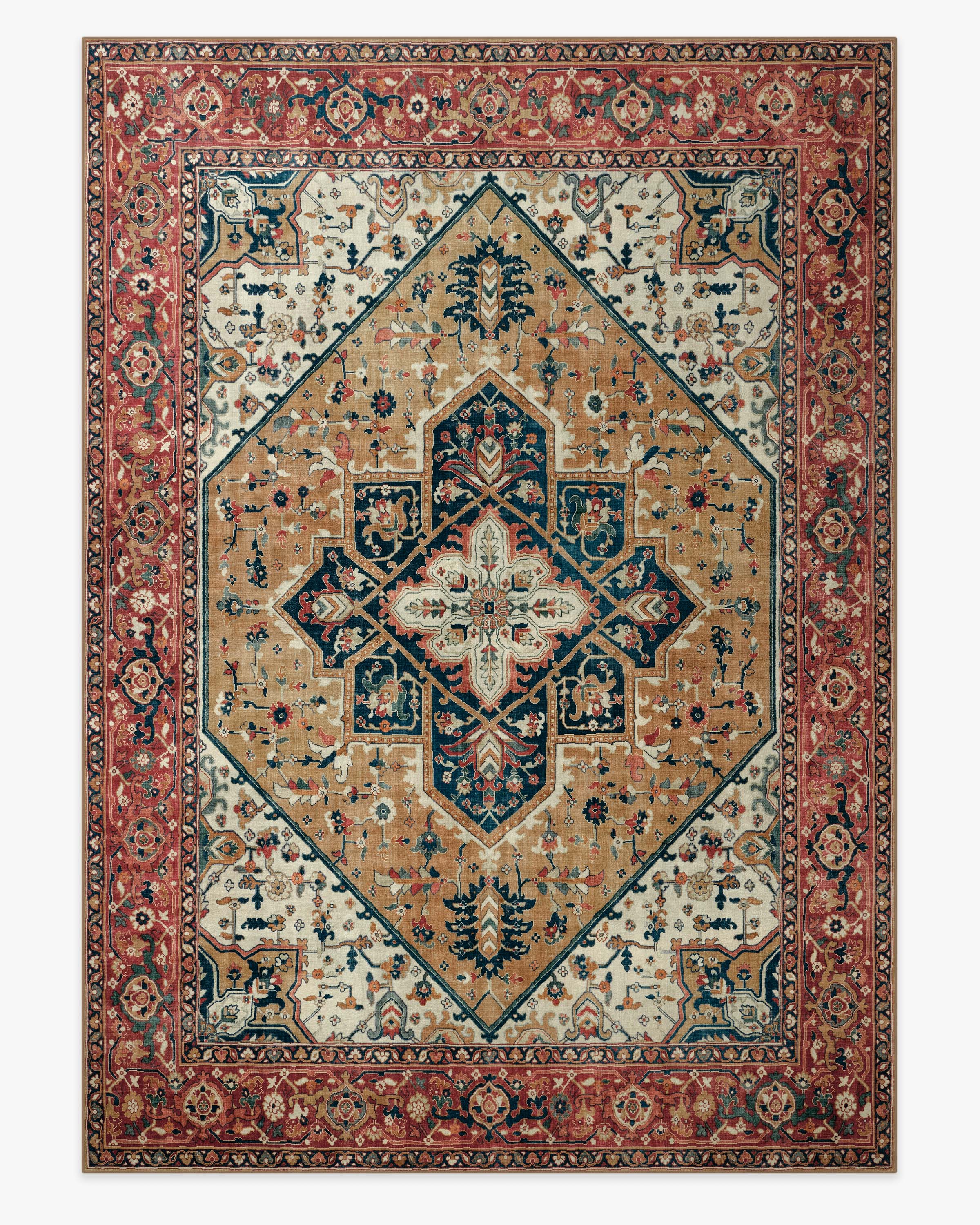 Santiago Camel & Scarlet Rug - Image 7