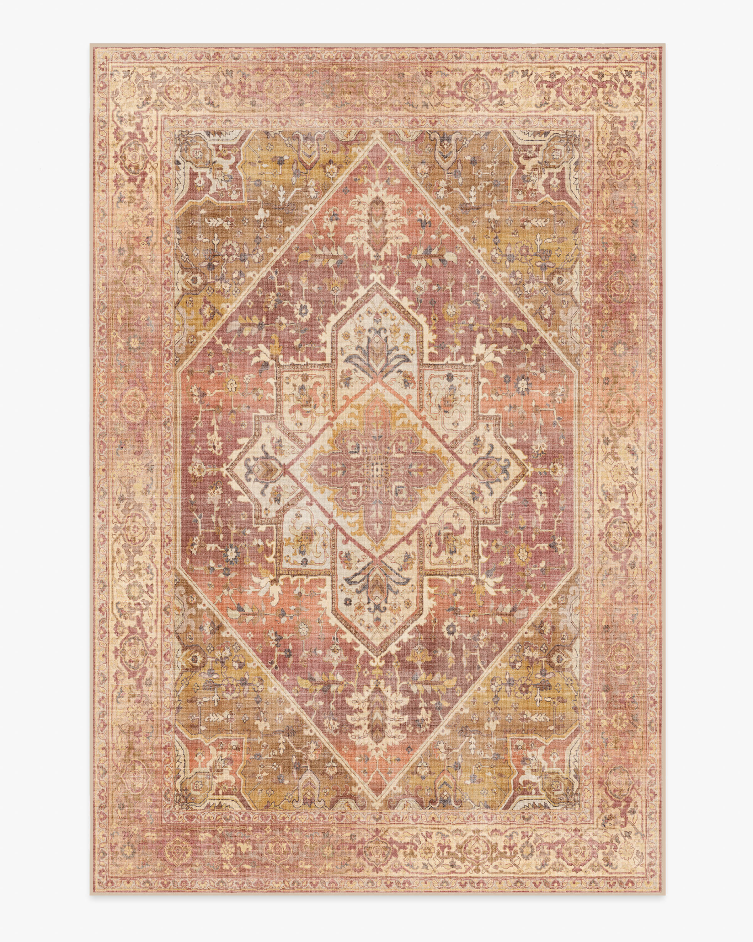 Santiago Coral & Gold Flatwoven Rug - Image 13