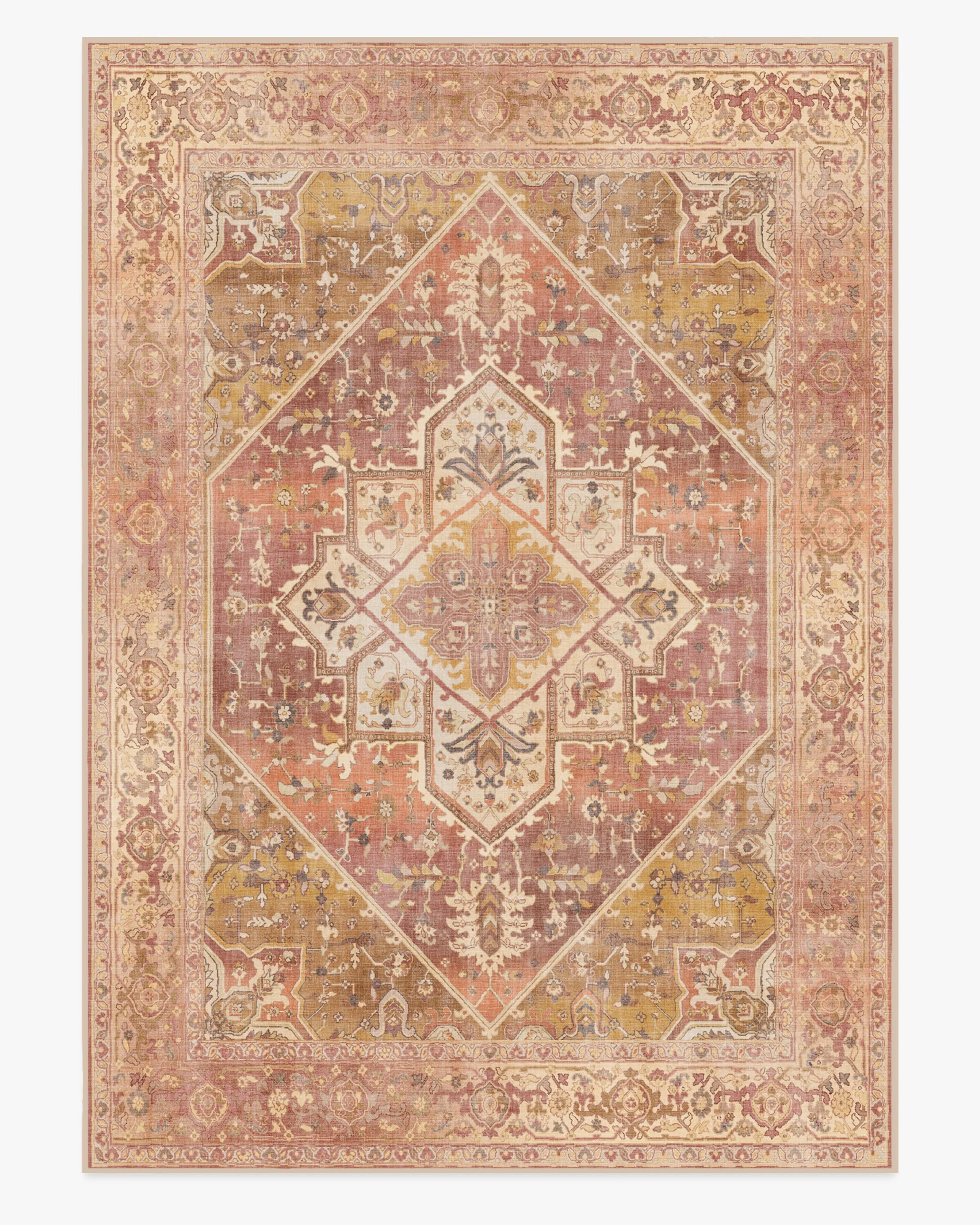 Santiago Coral & Gold Rug - Image 16