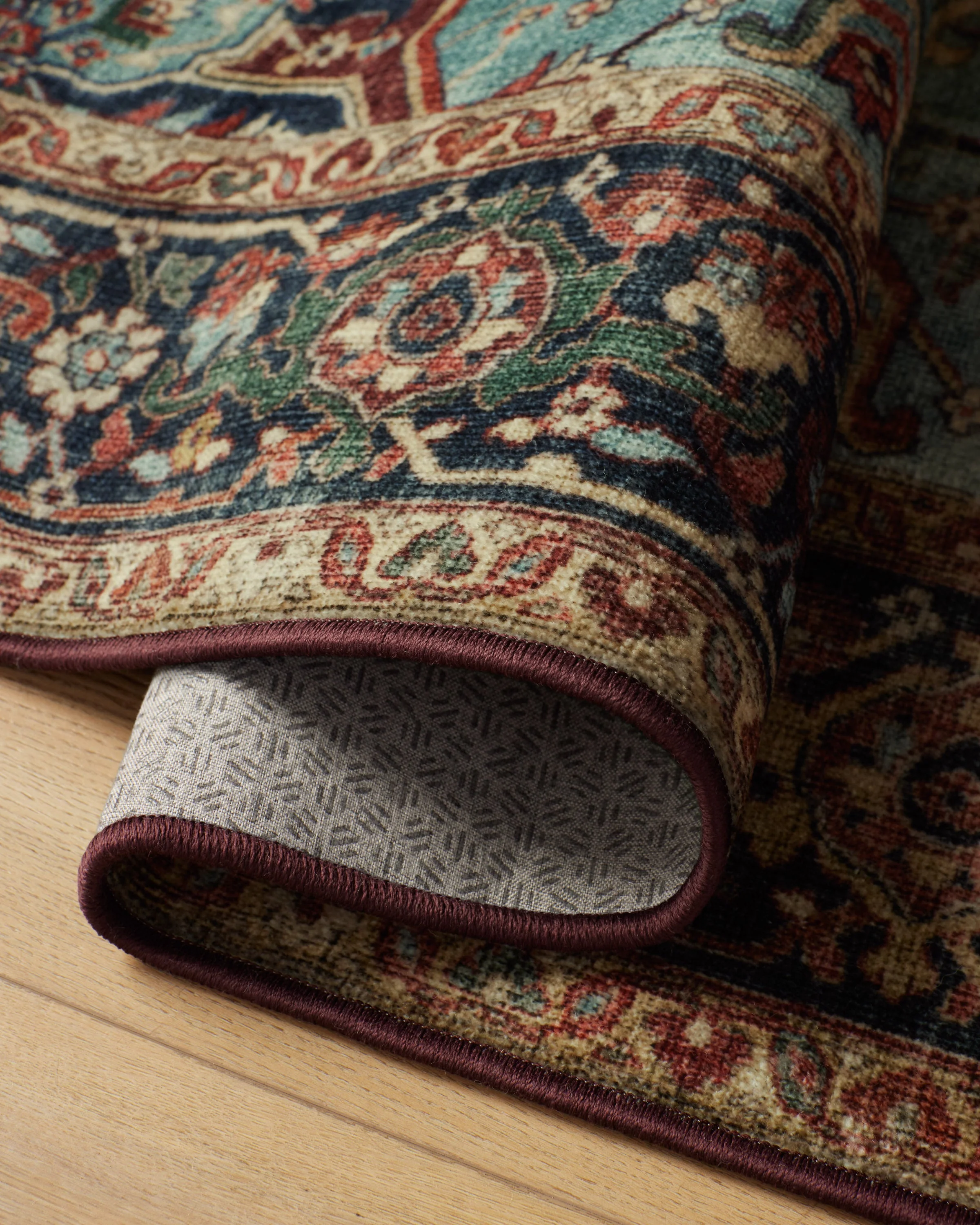 Santiago Crimson & Light Blue Rug - Image 10