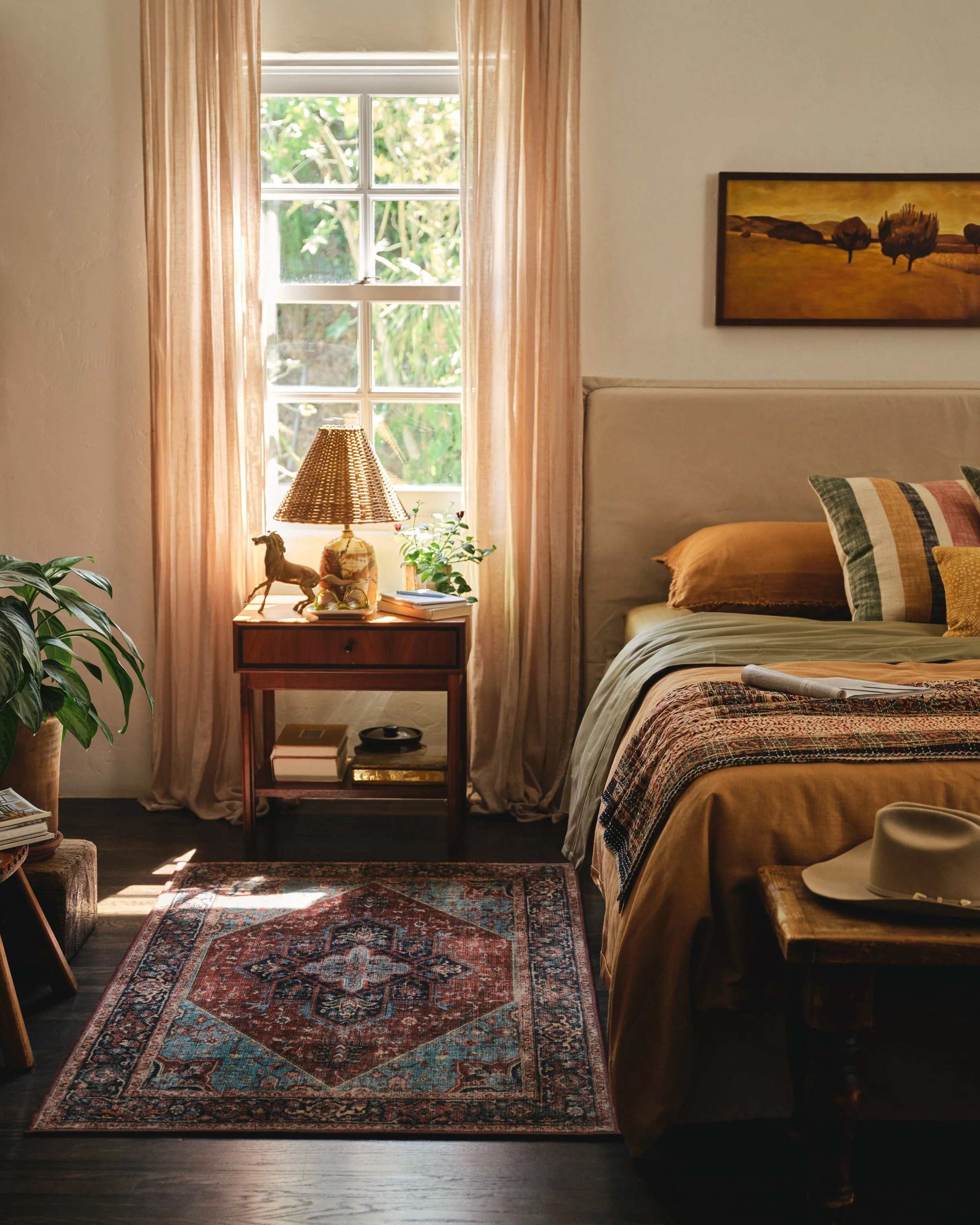 Santiago Crimson & Light Blue Rug - Image 14