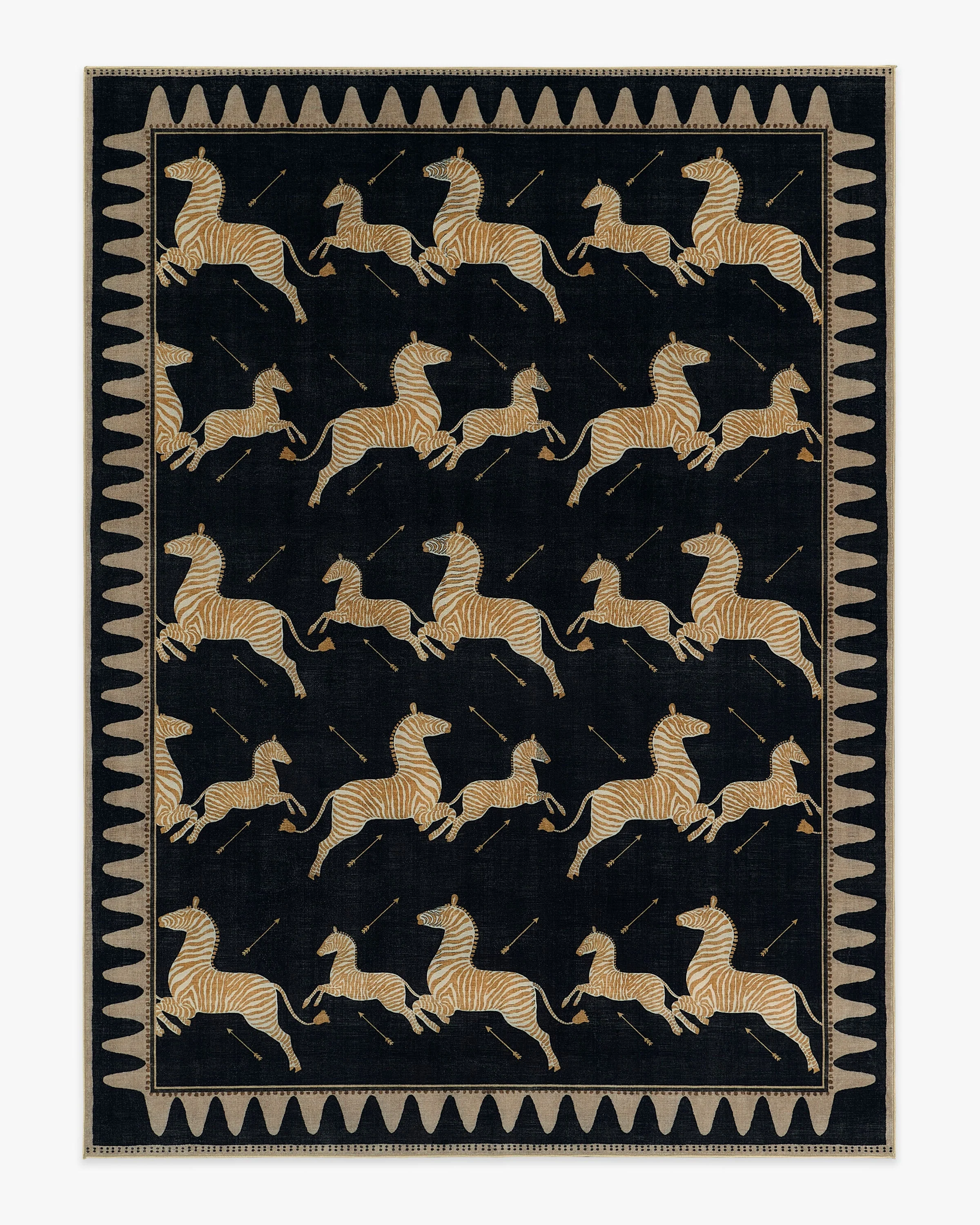 Zebras Black & Natural Rug by Scalamandré - Image 16