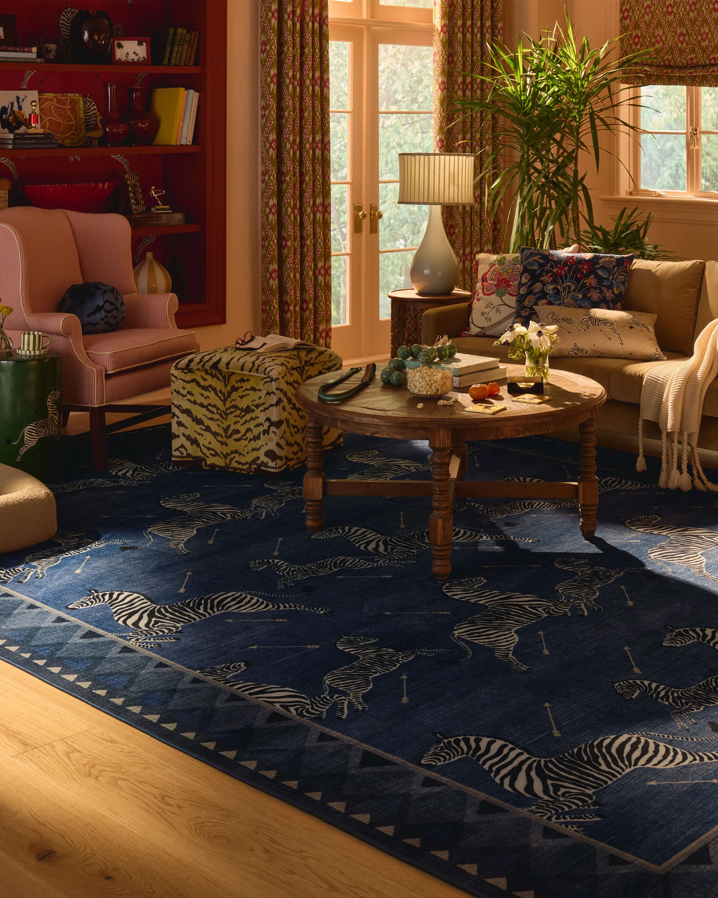 Zebras Blue Rug by Scalamandré - Image 5