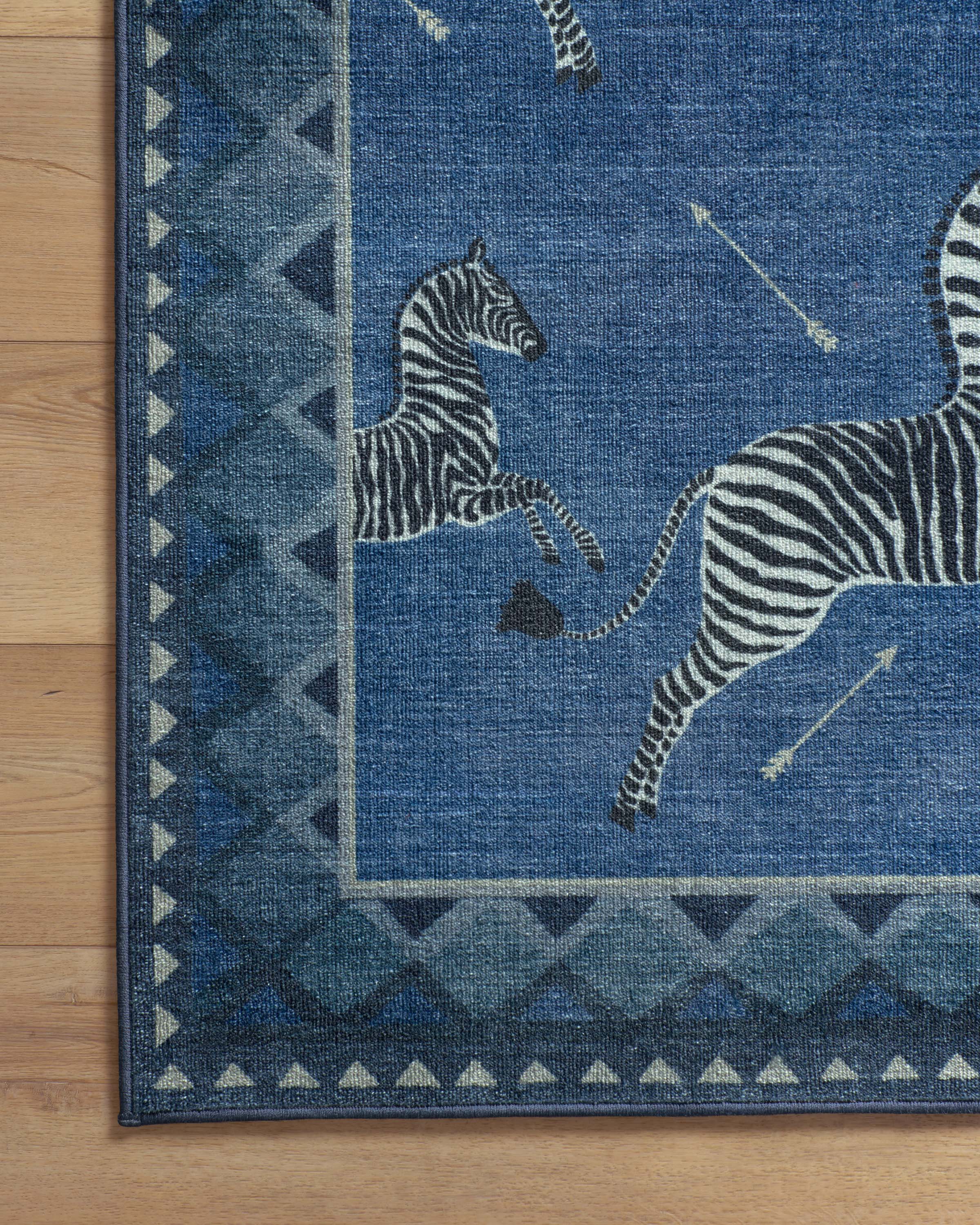 Zebras Blue Rug by Scalamandré - Image 6