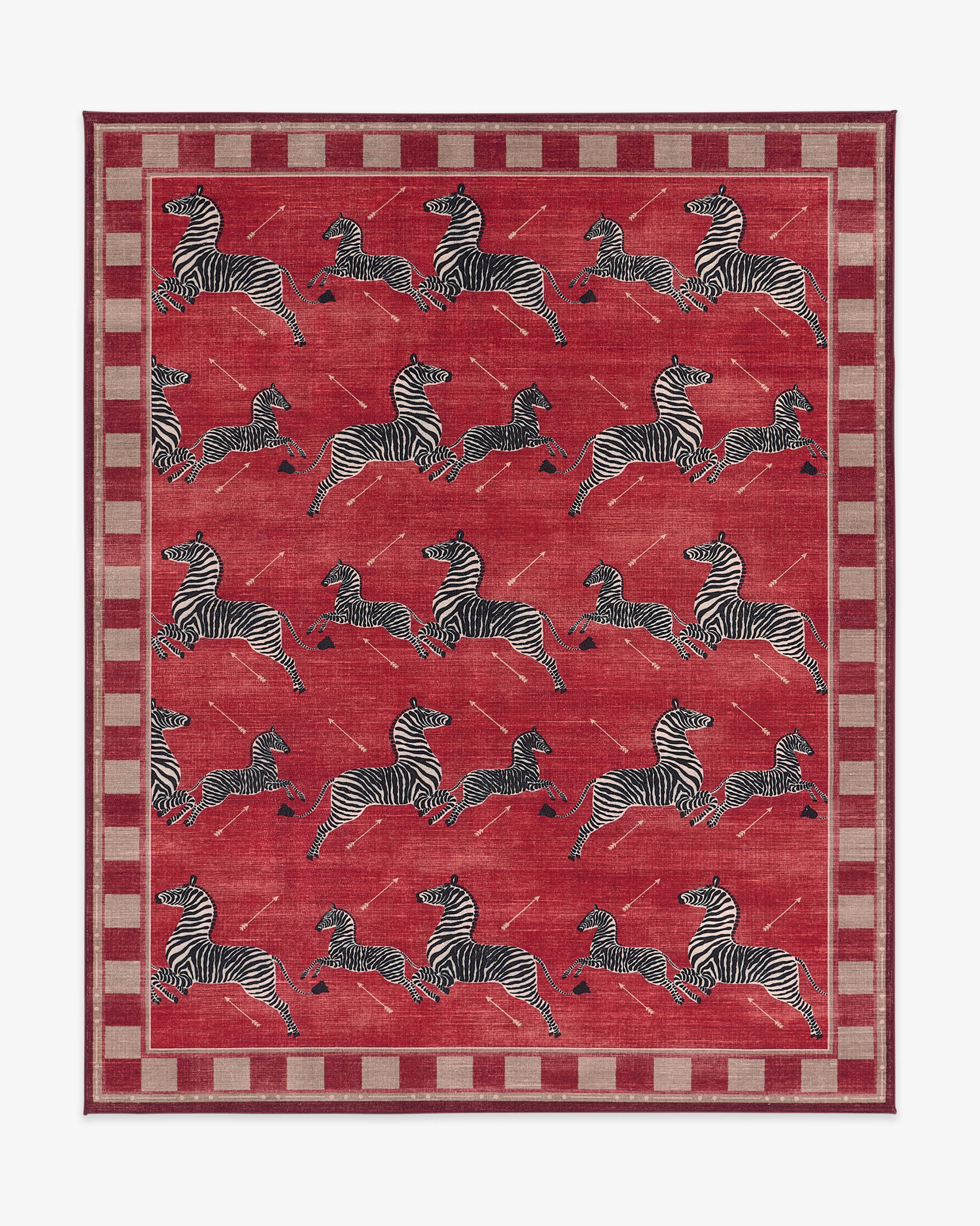 Zebras Red Rug by Scalamandré - Image 15