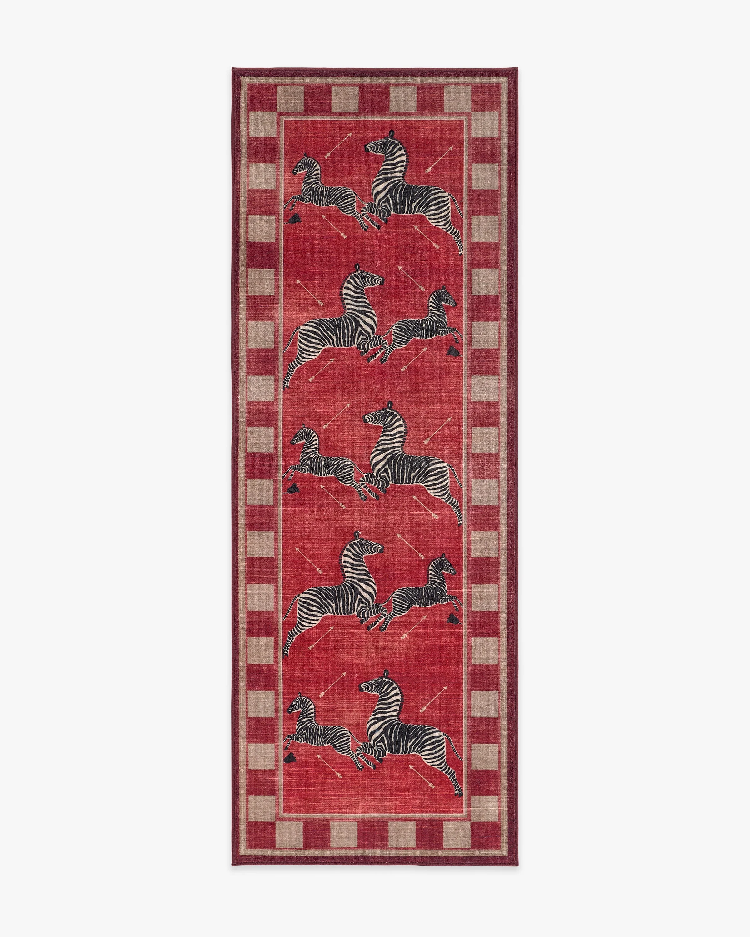 Zebras Red Rug by Scalamandré - Image 9