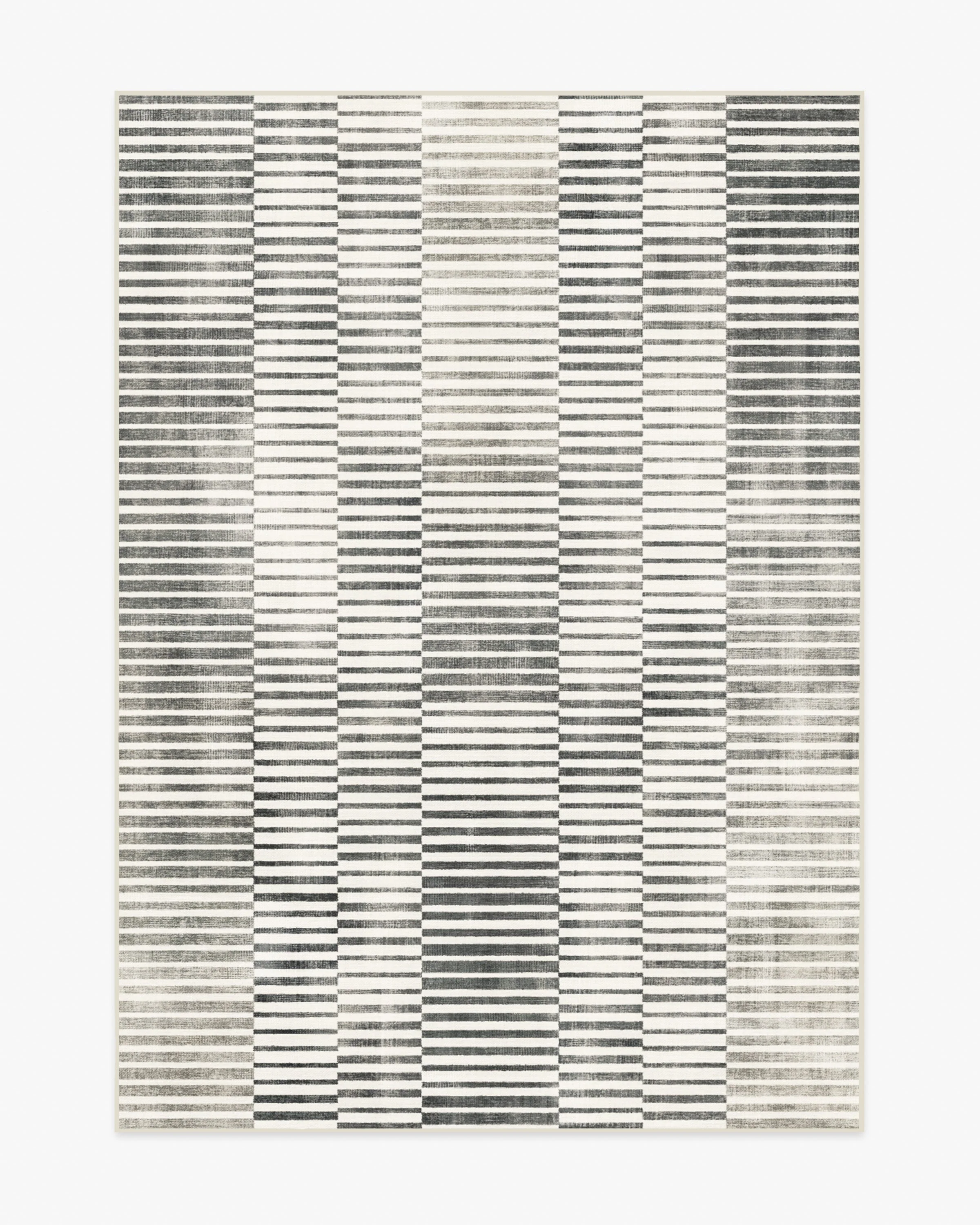 Shadow Stripe Black & Cream Flatwoven Rug