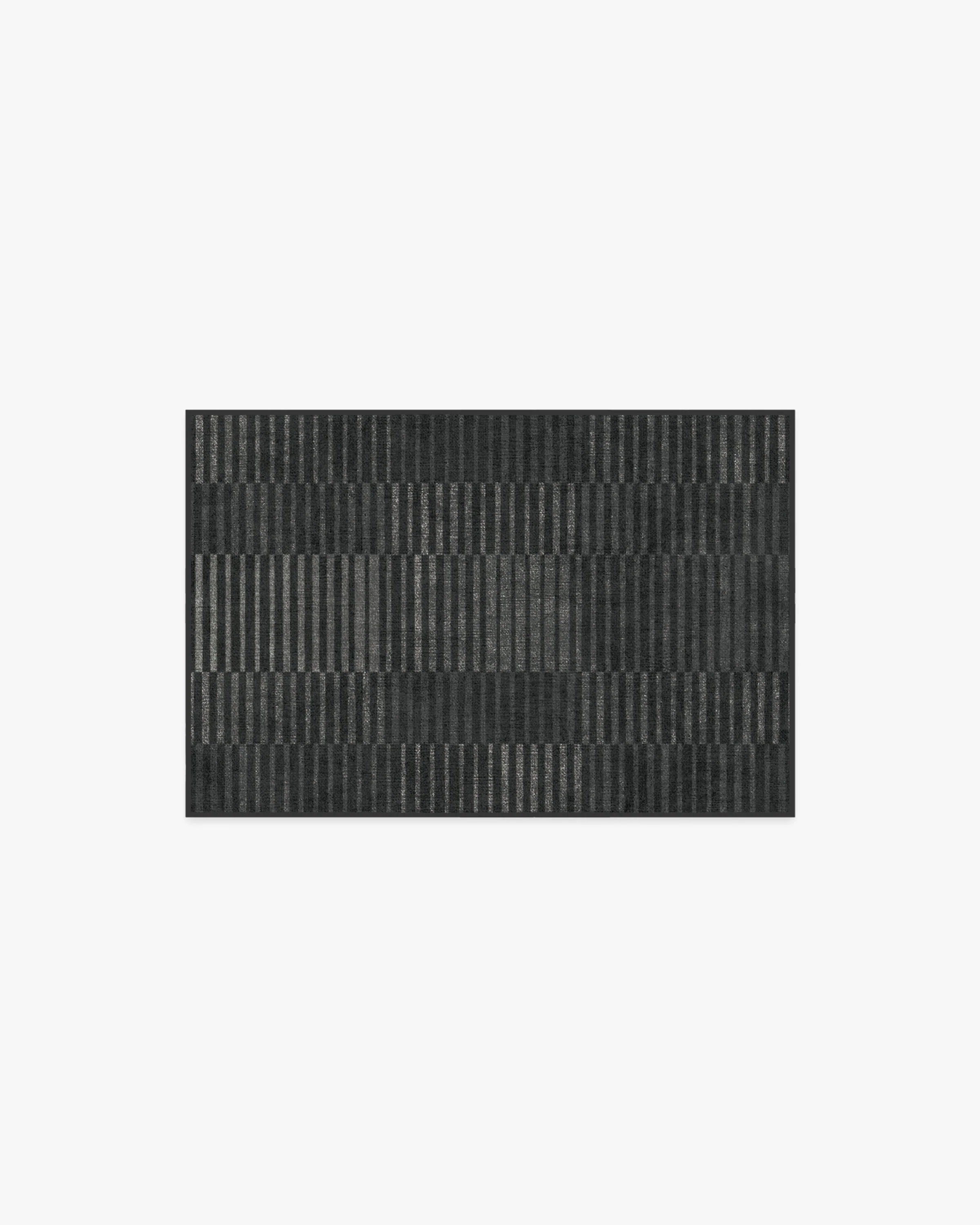 Shadow Stripe Charcoal Rug - Image 2