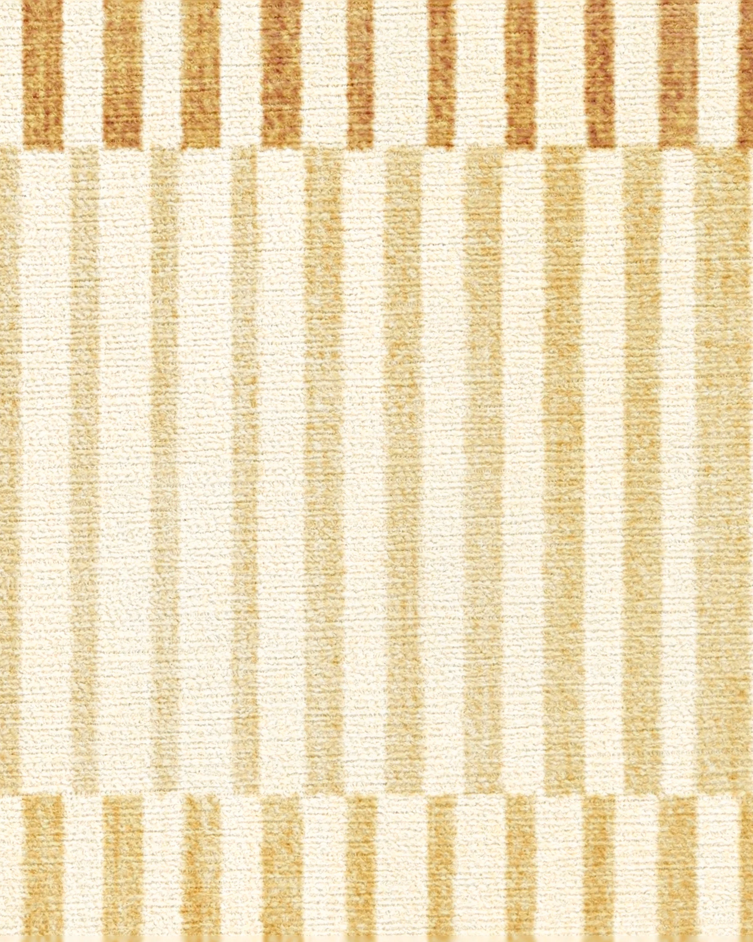 Shadow Stripe Gold Flatwoven Rug - Image 12