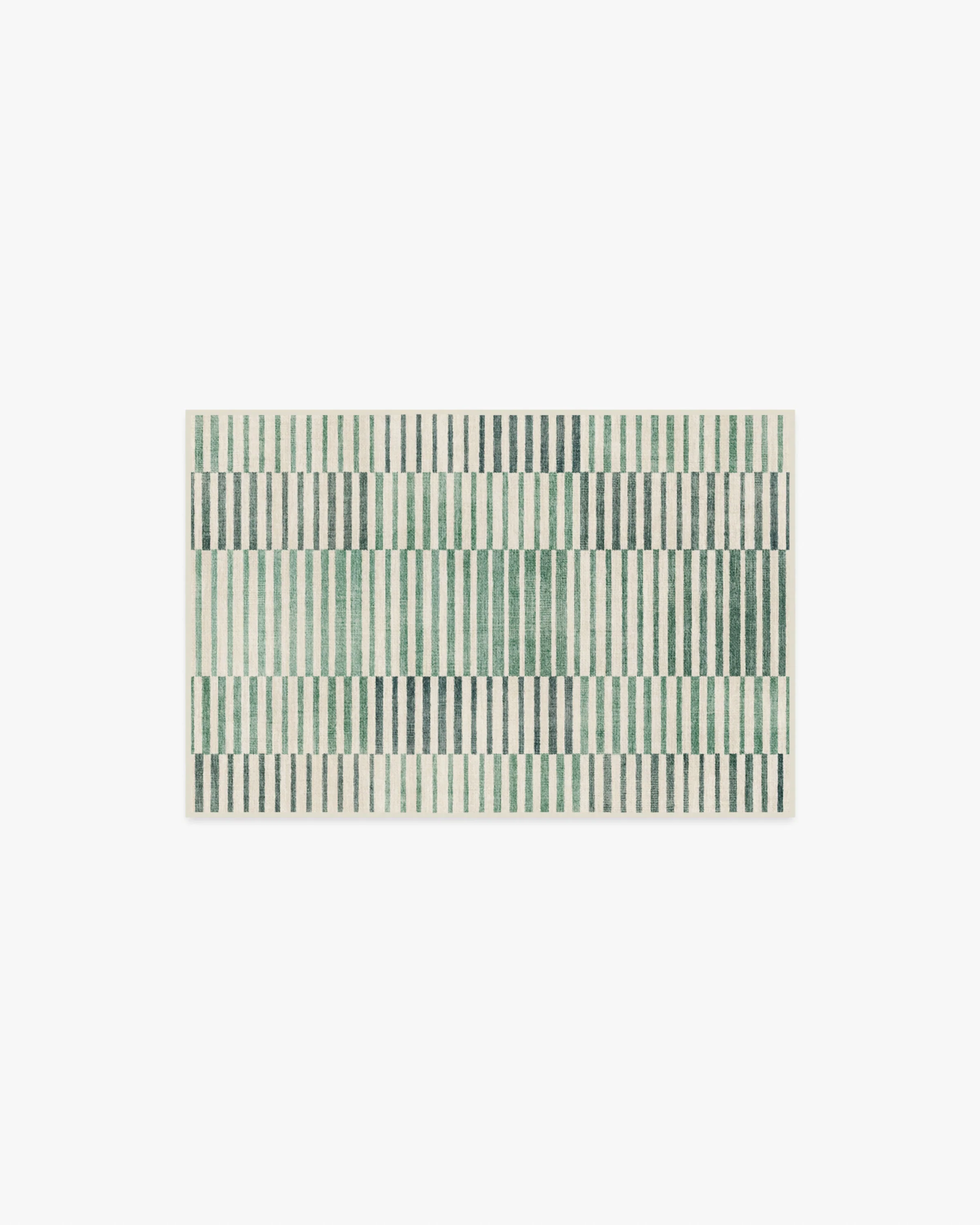 Shadow Stripe Green Flatwoven Rug - Image 2
