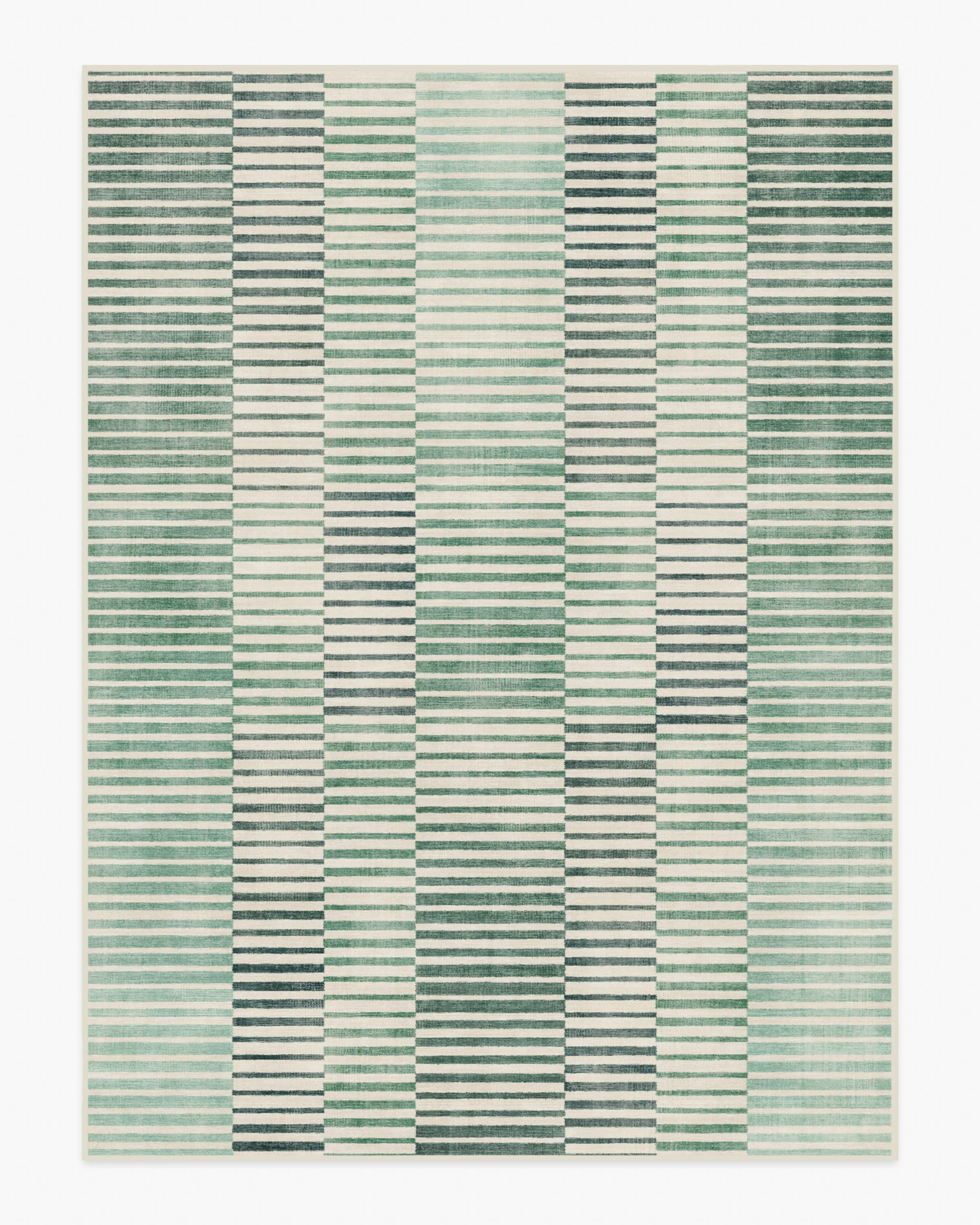 Shadow Stripe Green Flatwoven Rug - Image 7