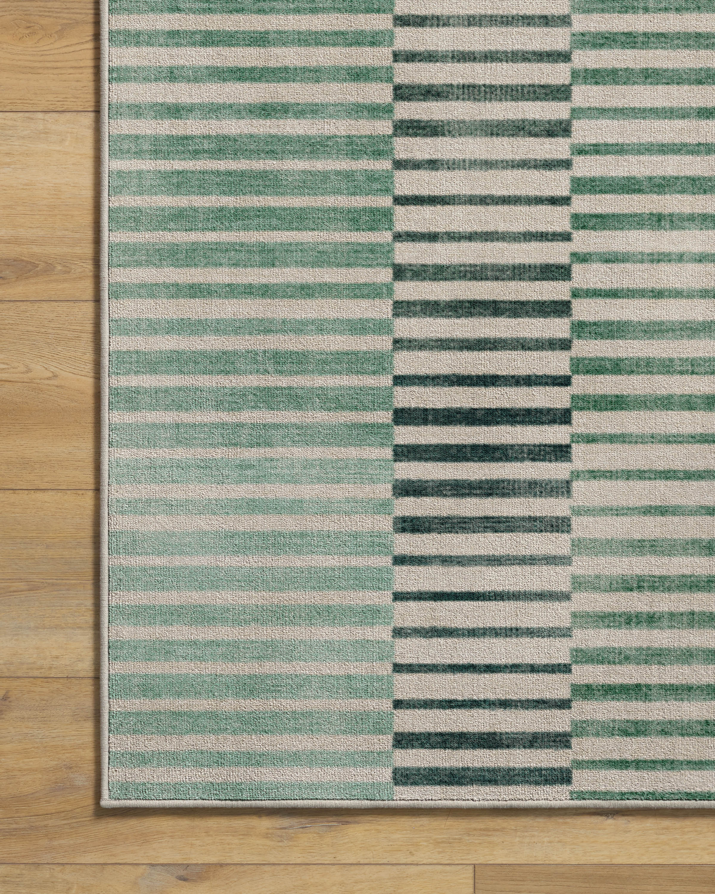 Shadow Stripe Green Rug - Image 11