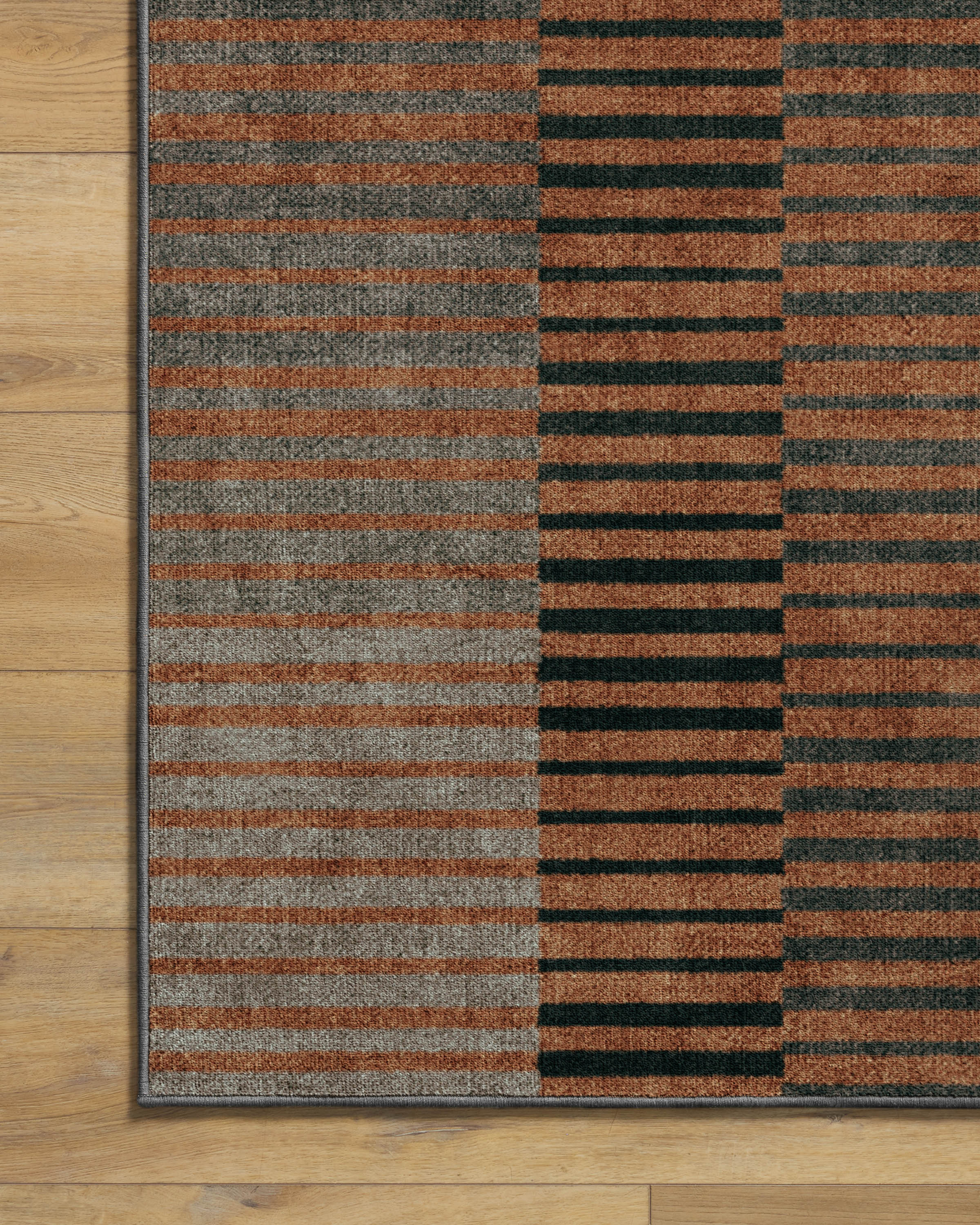 Shadow Stripe Rust Rug - Image 11
